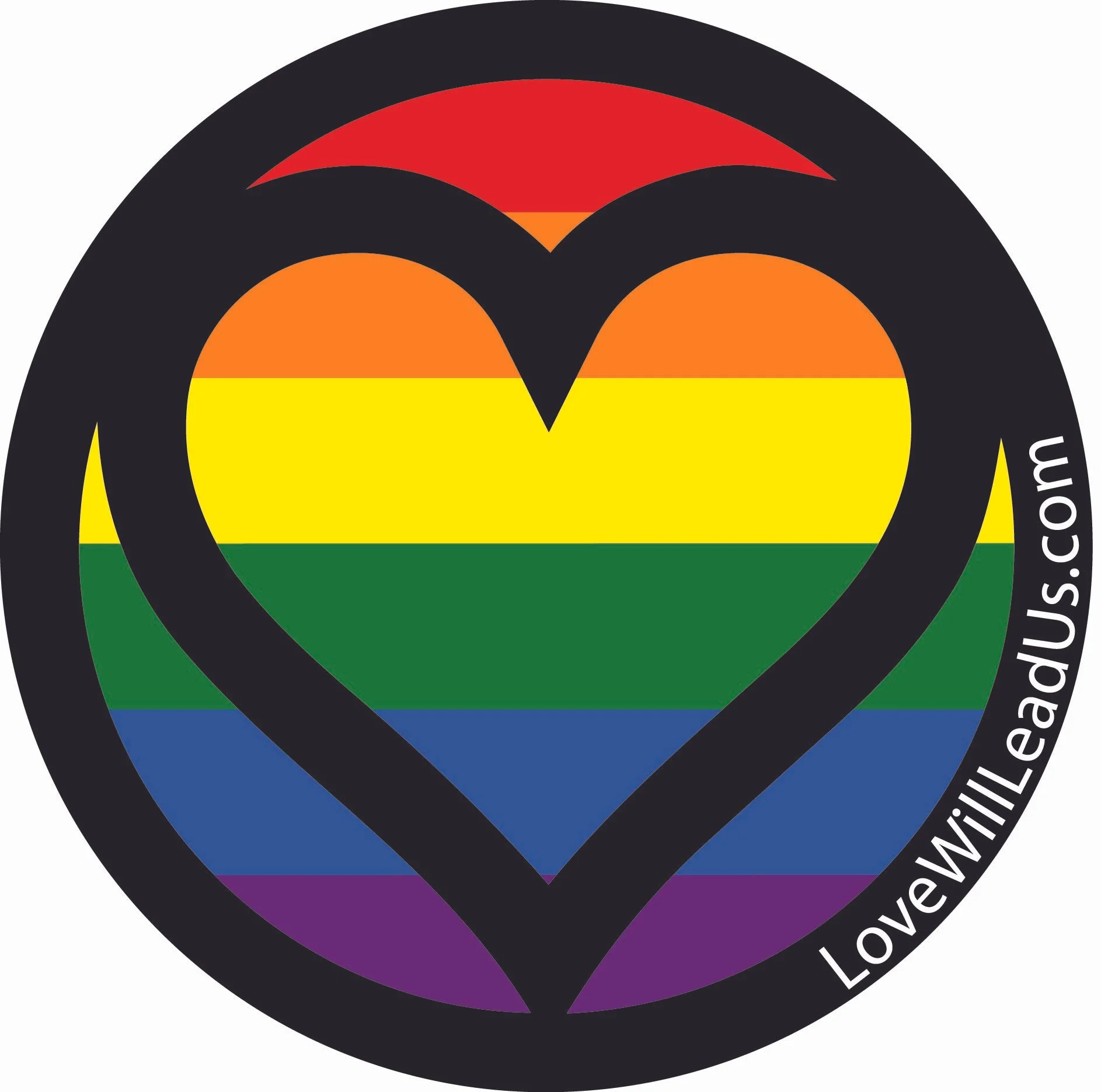 Rainbow Heart Sticker