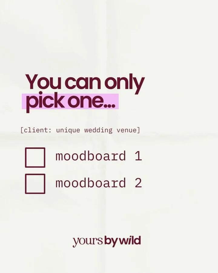Quick, you can only pick one 👀

Which moodboard are you going for&hellip; 1 or 2? Drop your vote below 👇🏻

This one&rsquo;s for an upcoming wedding venue brand, and the directions could not feel more different! 

1 &rarr; timeless, romantic, herit