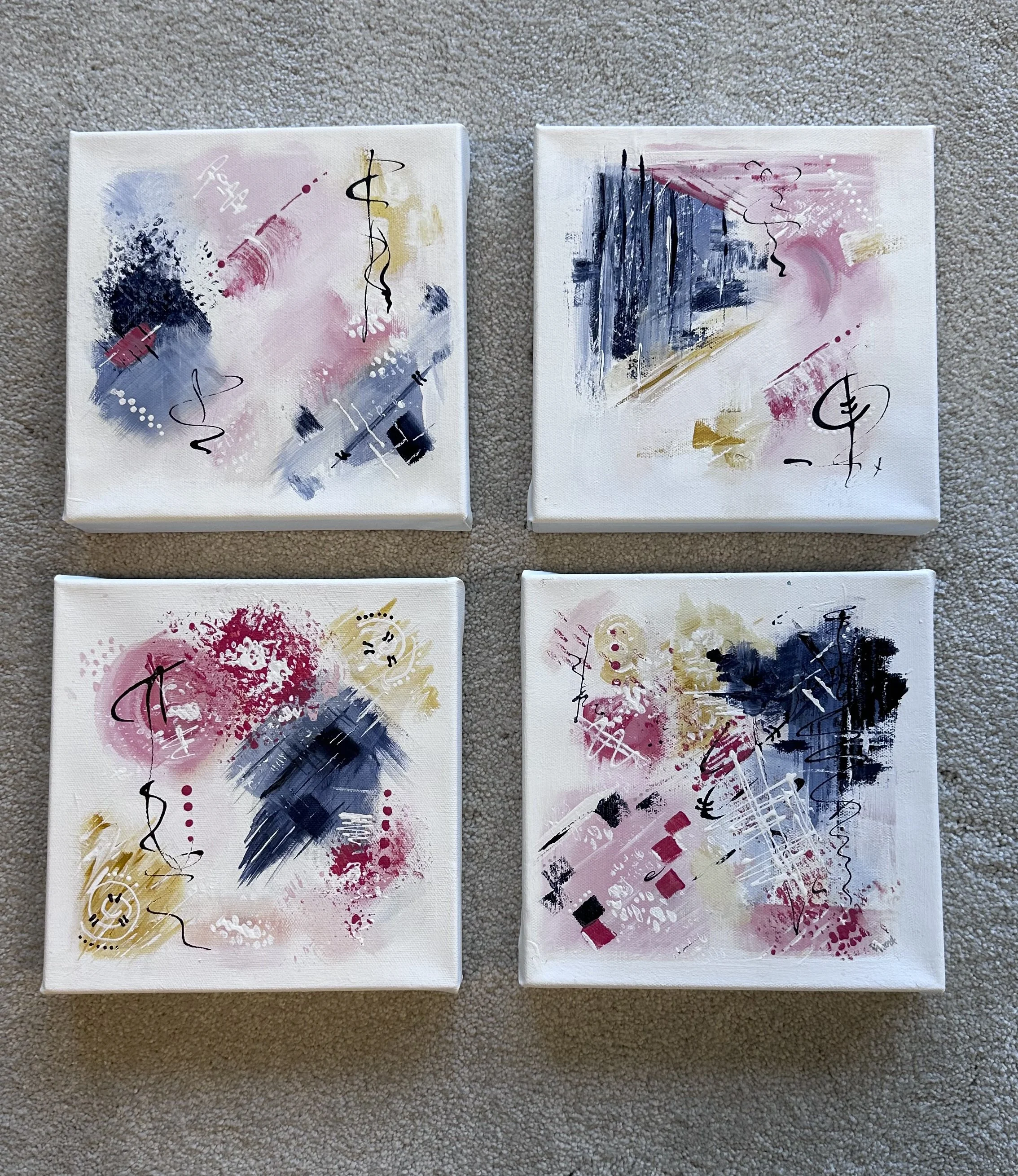 Patchwork Dreams Set of 4 Canvases $250 SOLD