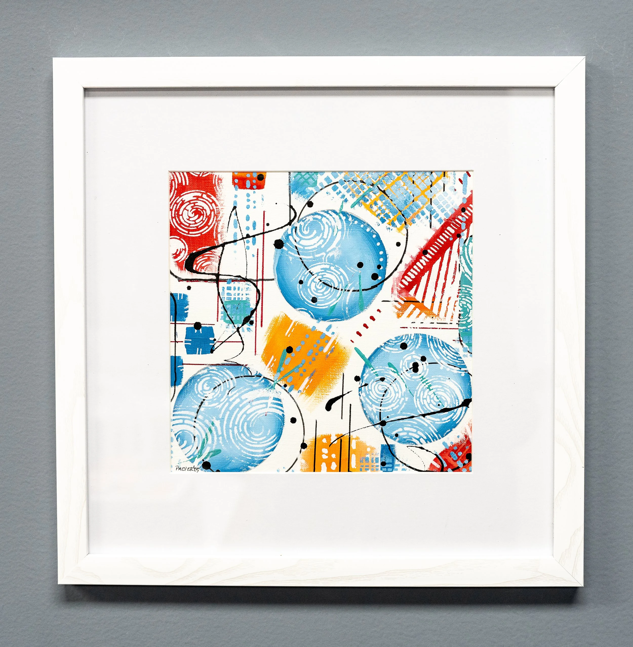 Swirl of Celebration 12 x 12" Framed Canvas Sheet SOLD