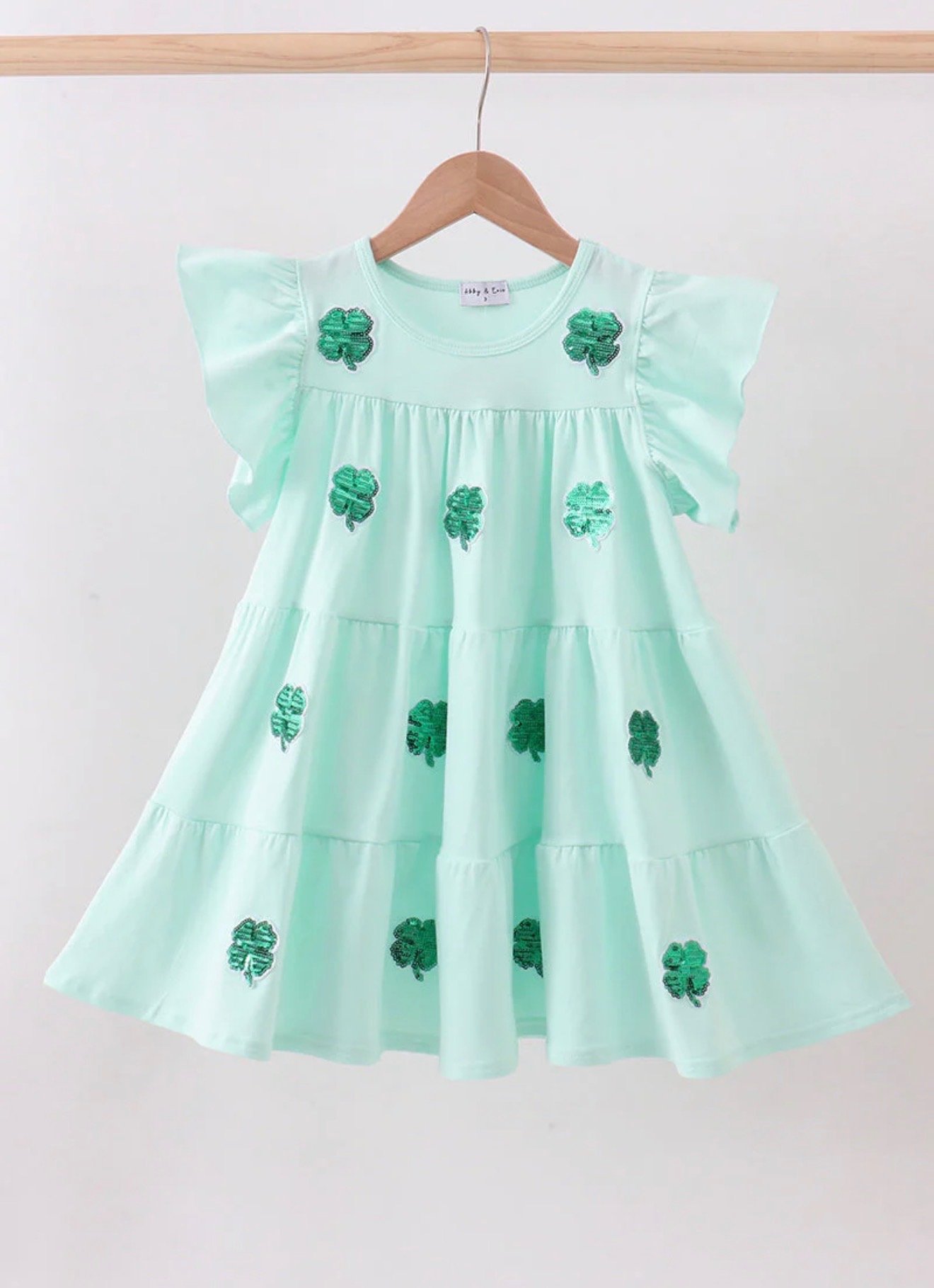 Mint Sequin Clover Dress