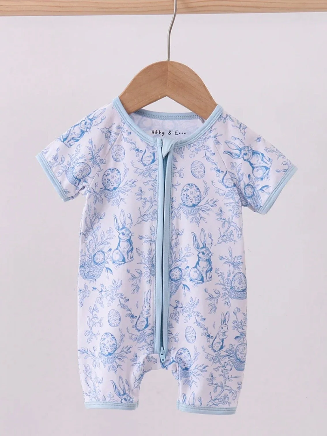 Blue Bunny Egg Romper