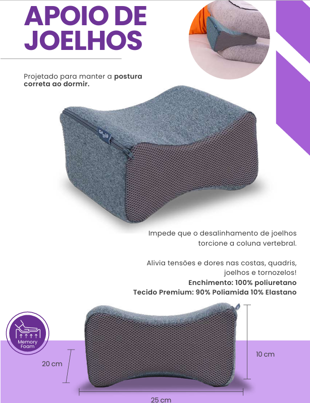 Apoio de Joelho Memory Foam