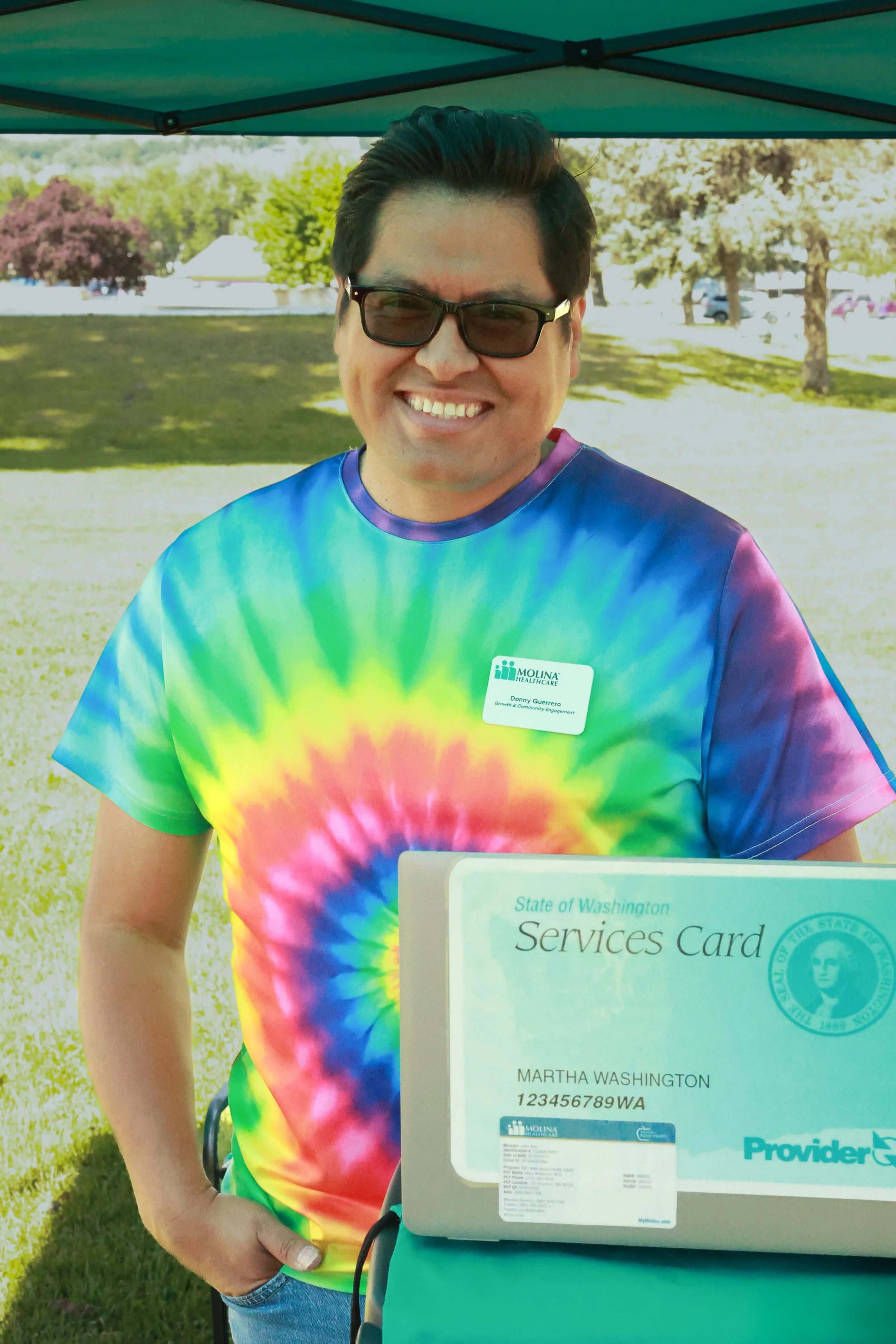 Photo of the Molina vendor posing for a photo at OBHC's 2026 Color Walk.