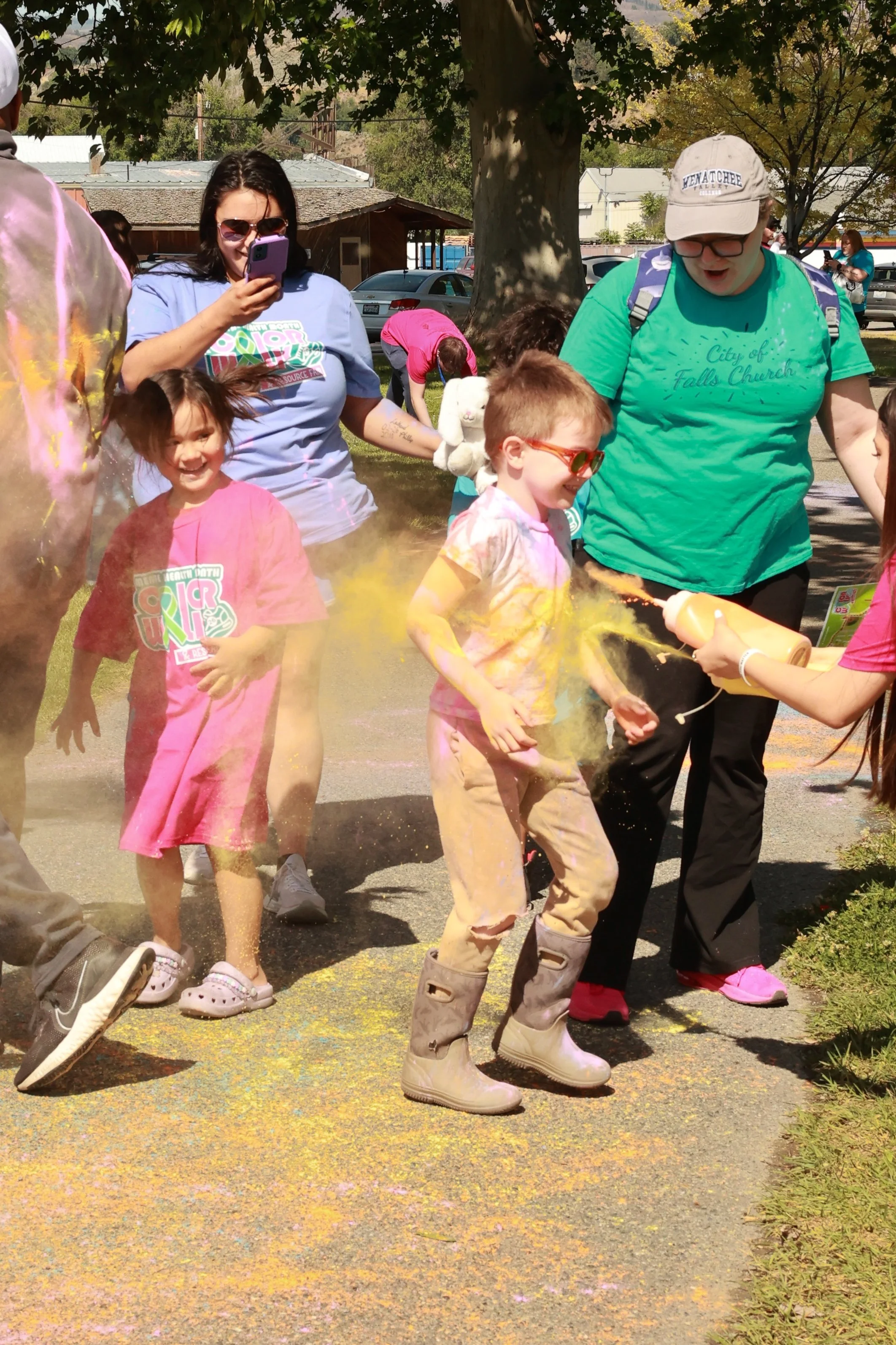 Photo of people at OBHC's 2026 Color Walk.