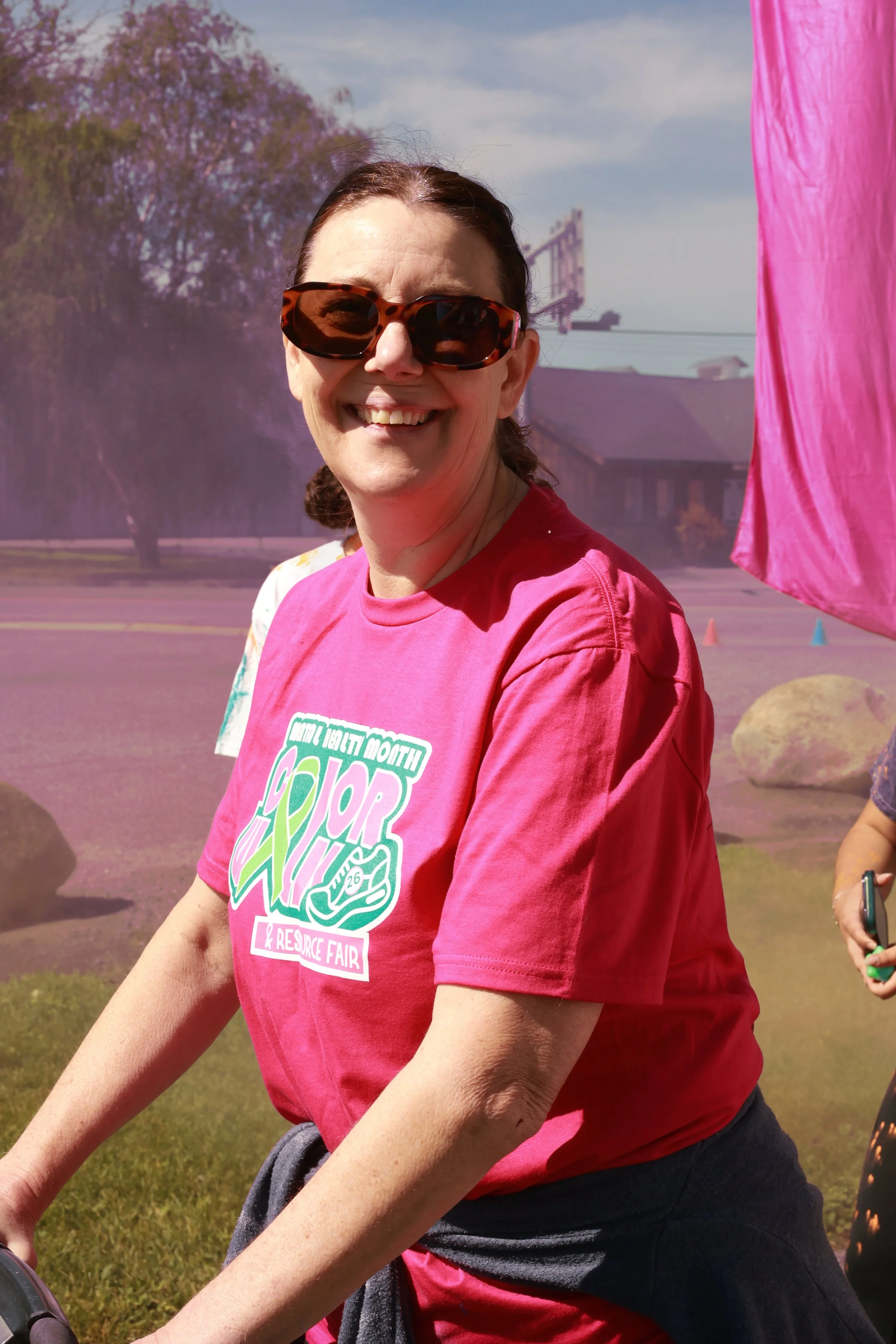 Photo of woman walking at OBHC's 2026 Color Walk.