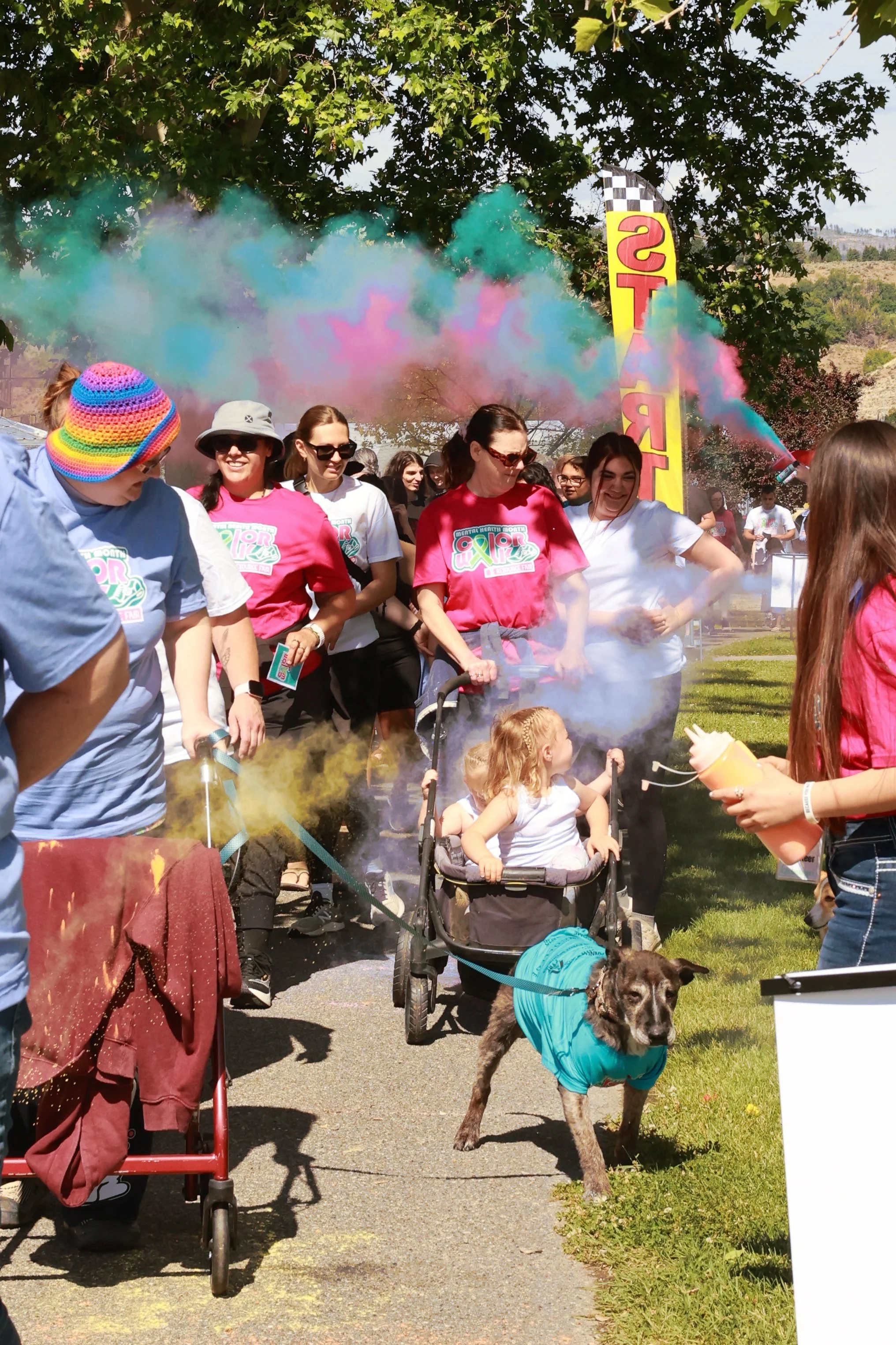 Photo of people at OBHC's 2026 Color Walk.