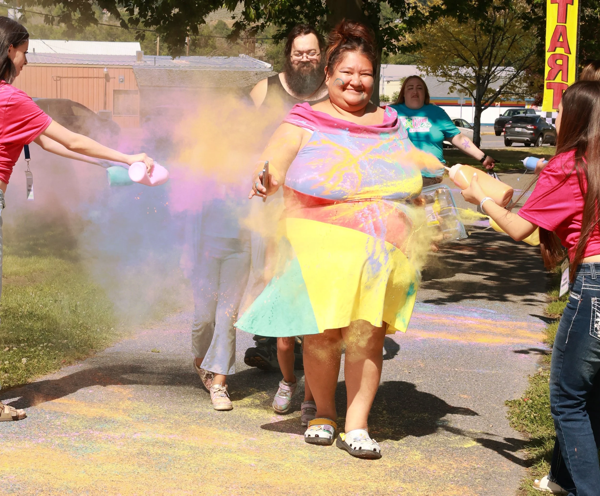 Photo of people at OBHC's 2026 Color Walk.