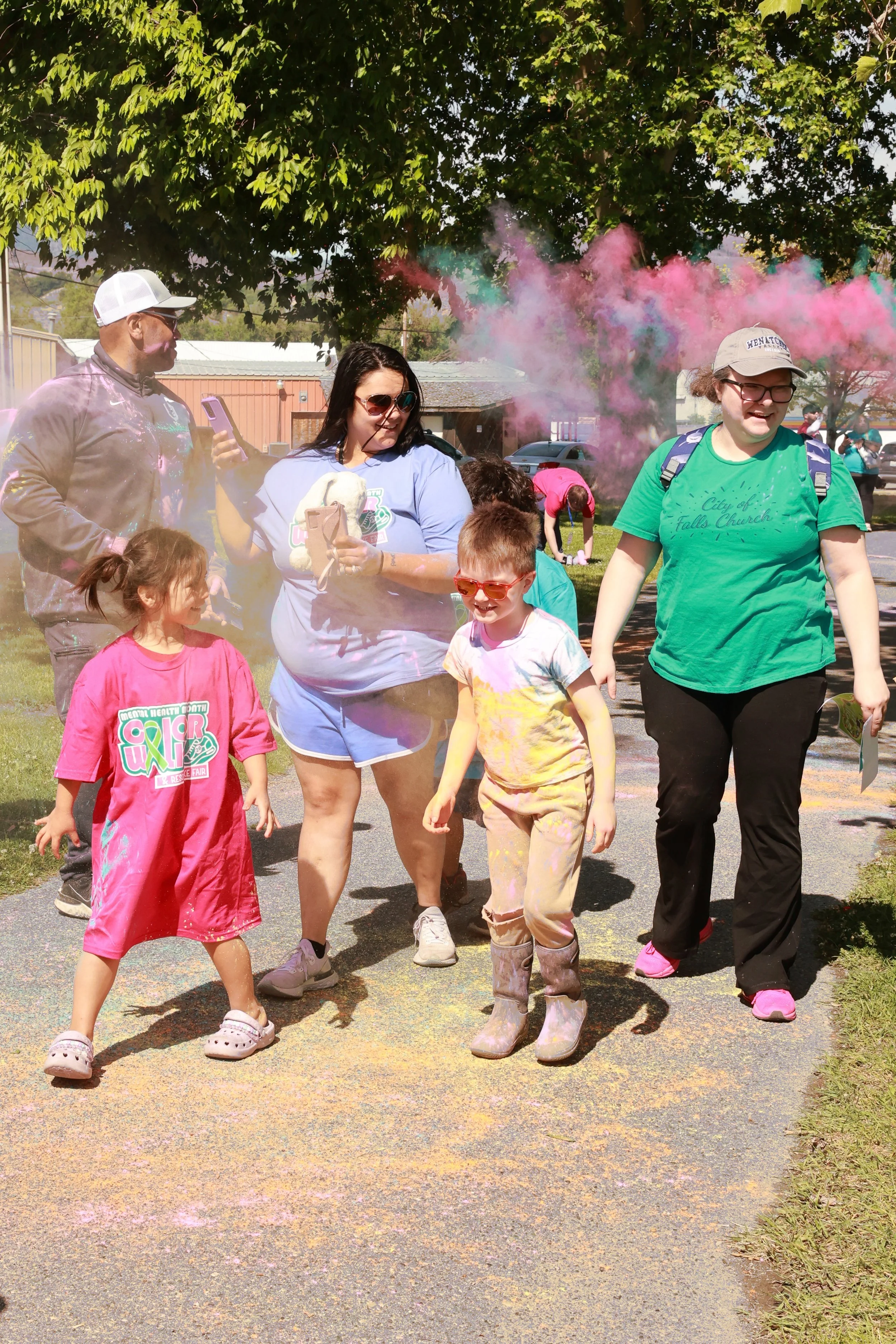 Photo of people at OBHC's 2026 Color Walk.