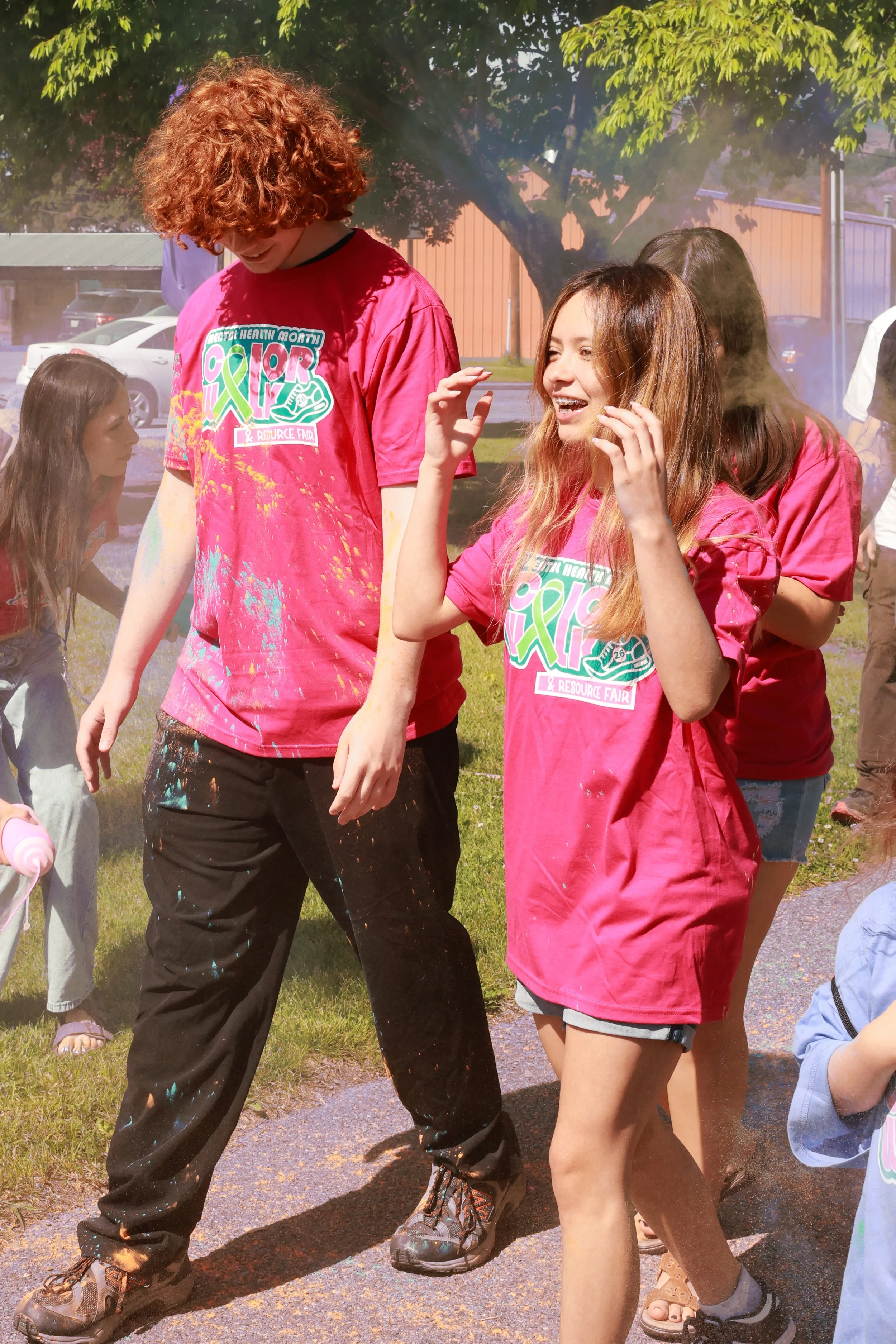 Photo of teenagers at OBHC's 2026 Color Walk.