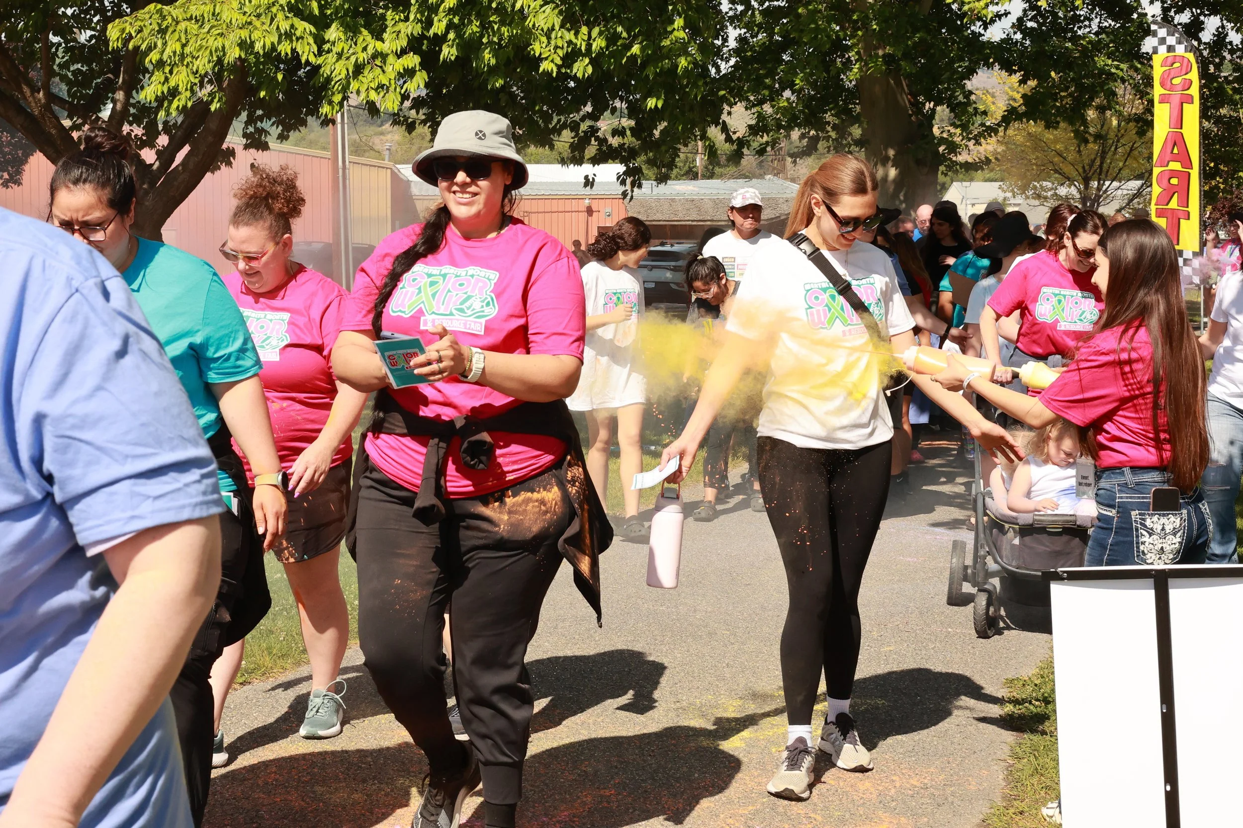 Photo of people at OBHC's 2026 Color Walk.