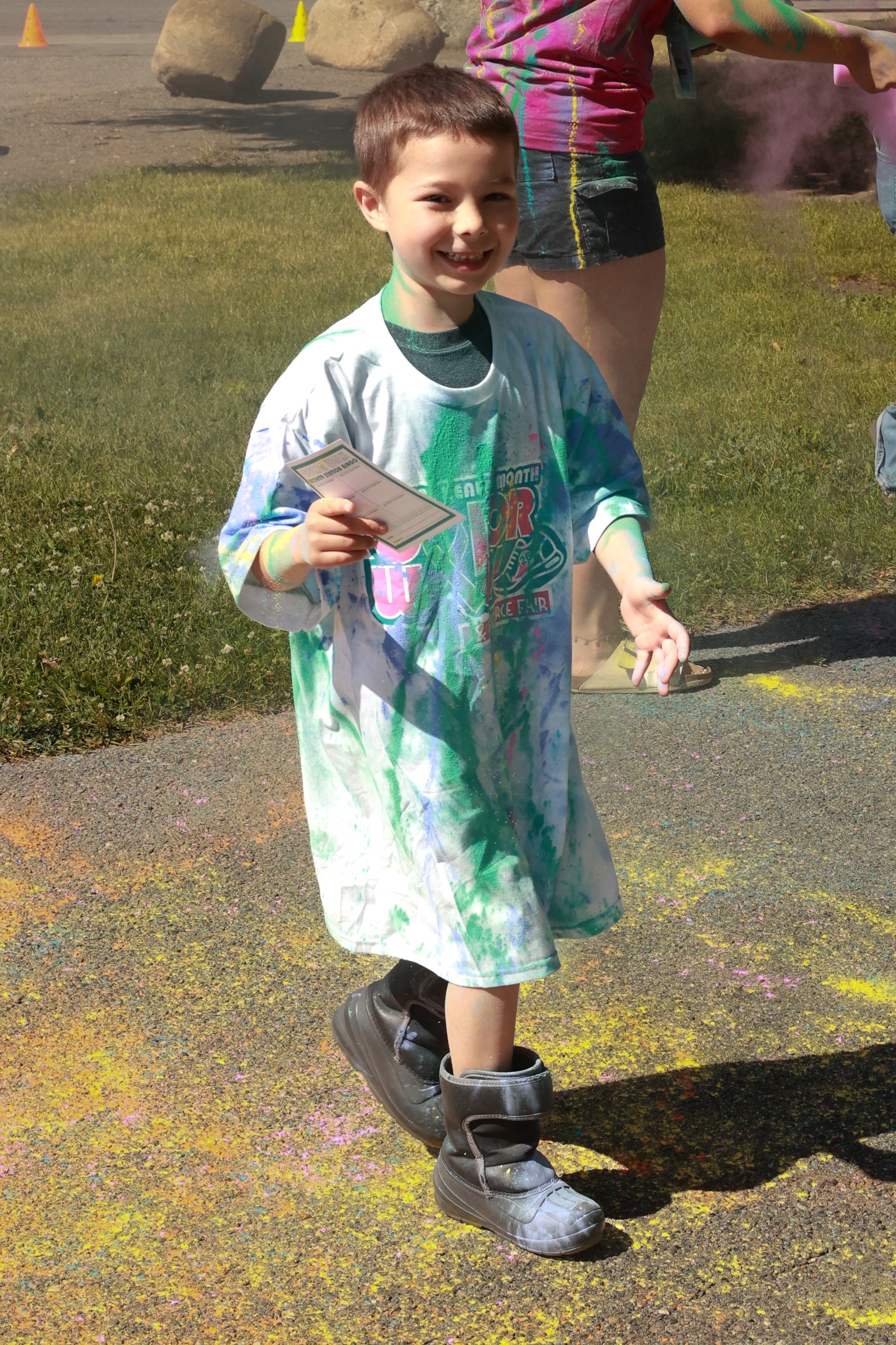 Photo of a boy at OBHC's 2026 Color Walk.