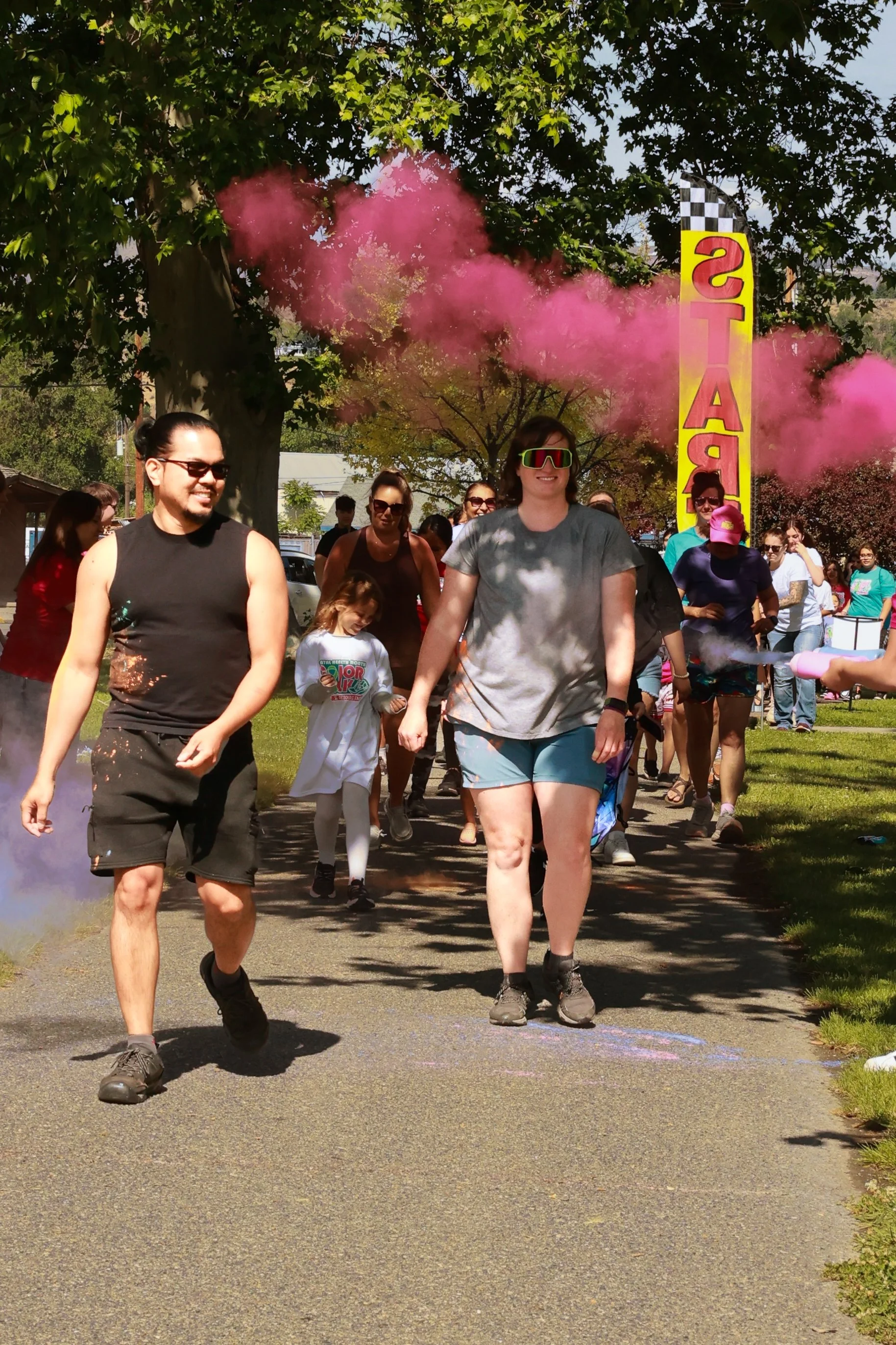 Photo of people at OBHC's 2026 Color Walk.