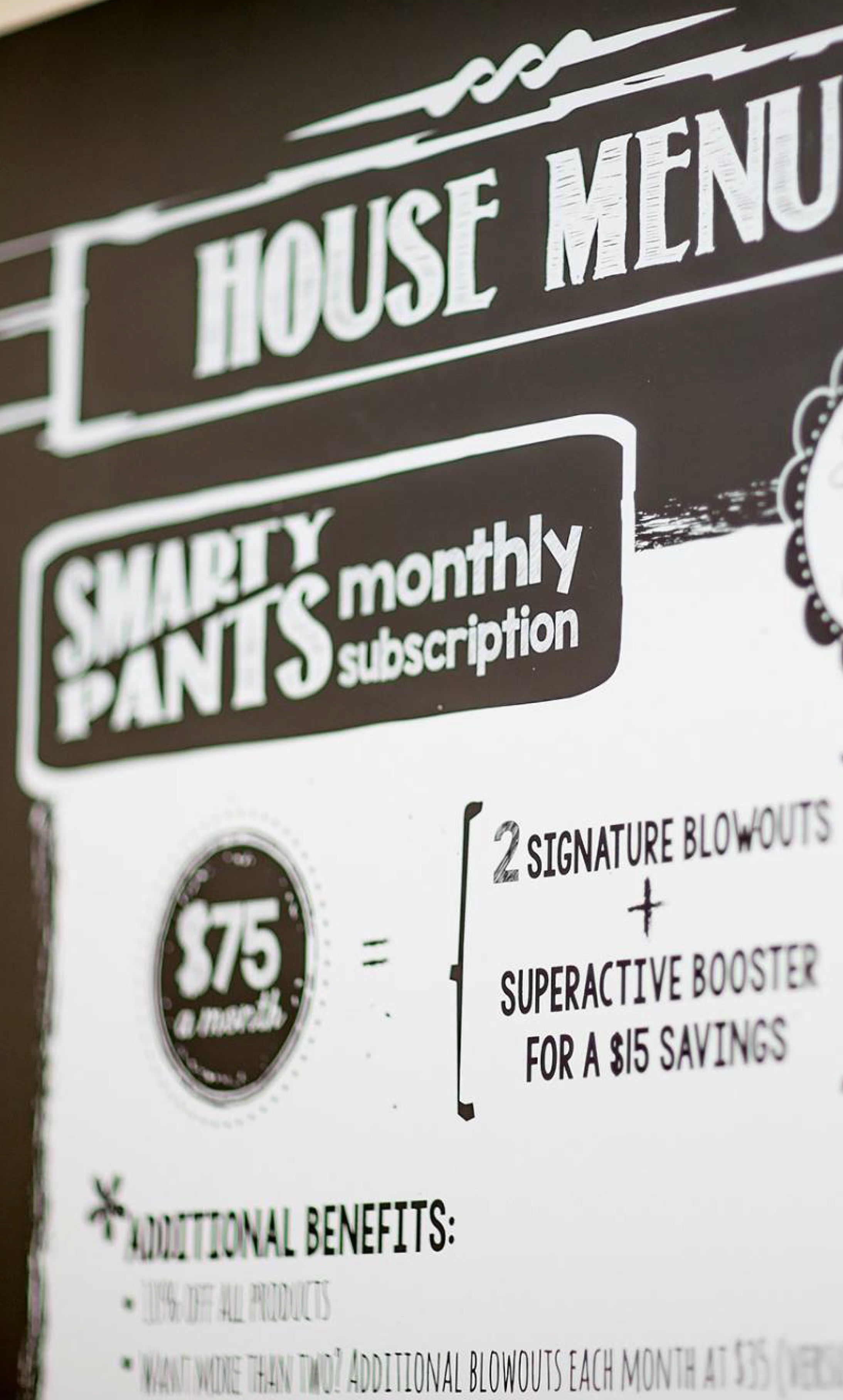 Custom Chalkboard Menu Graphic Design