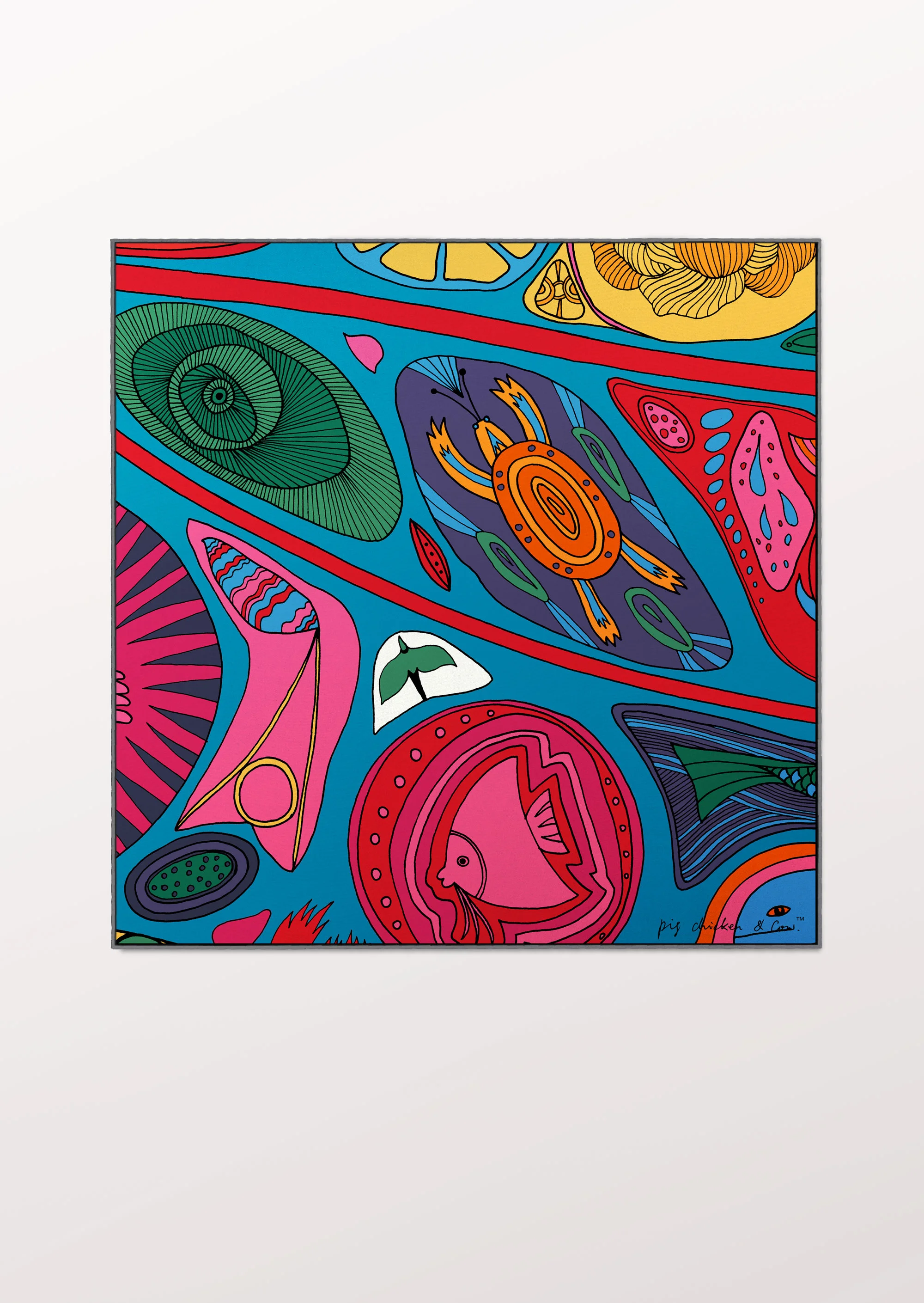 Birth Blue Pocket Square ii