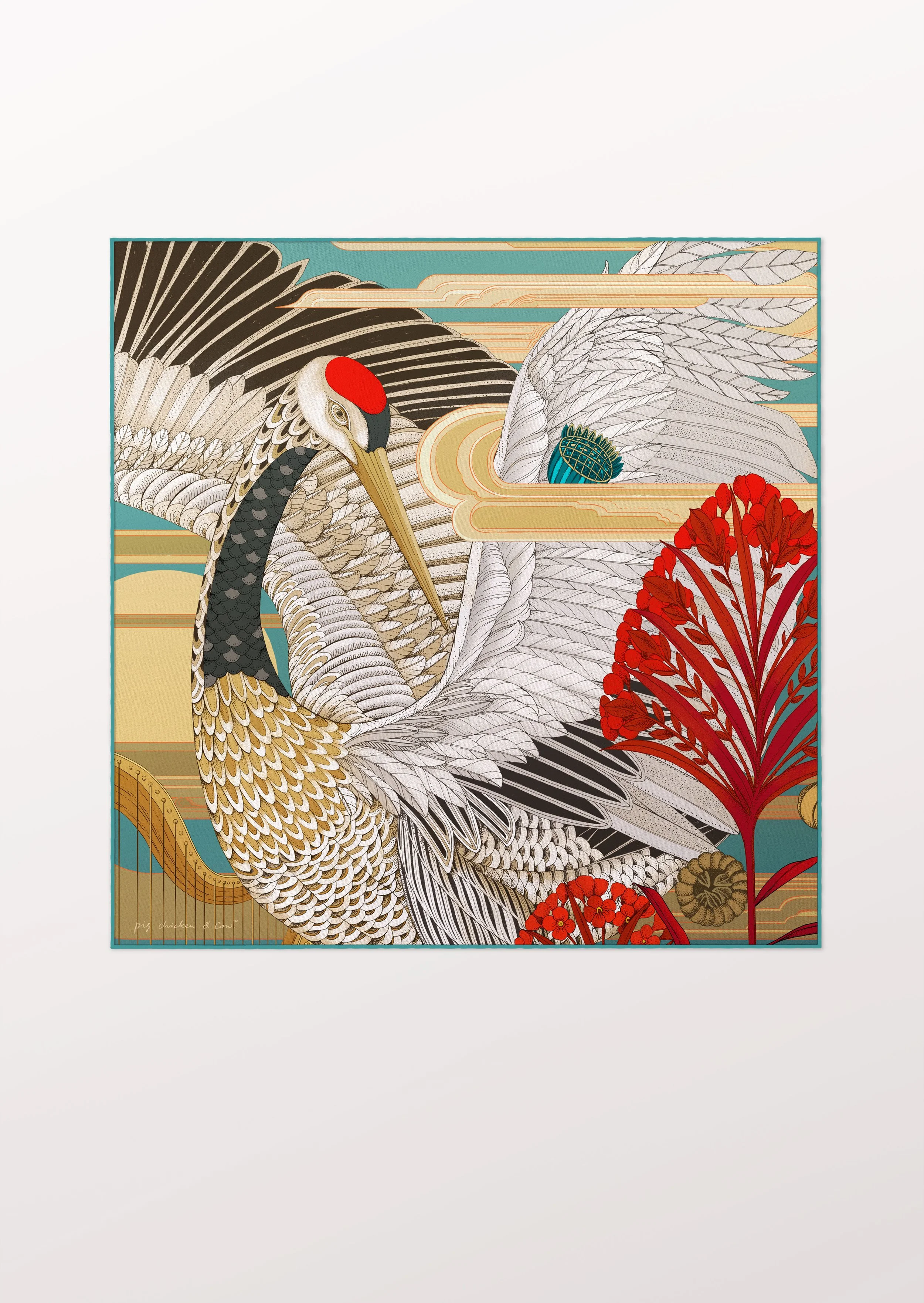 The Crane Pocket Square