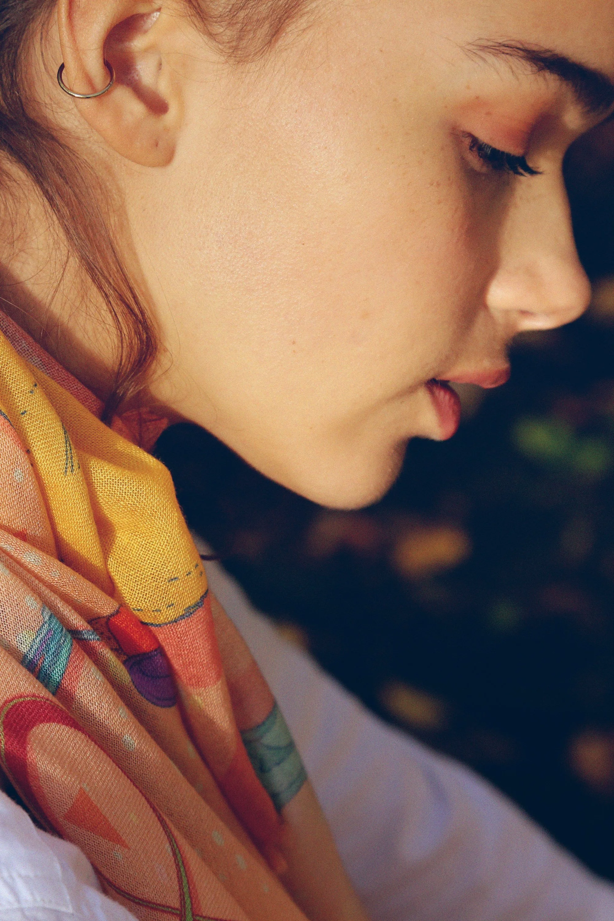 At Noon Pink Cashmere Silk Scarf