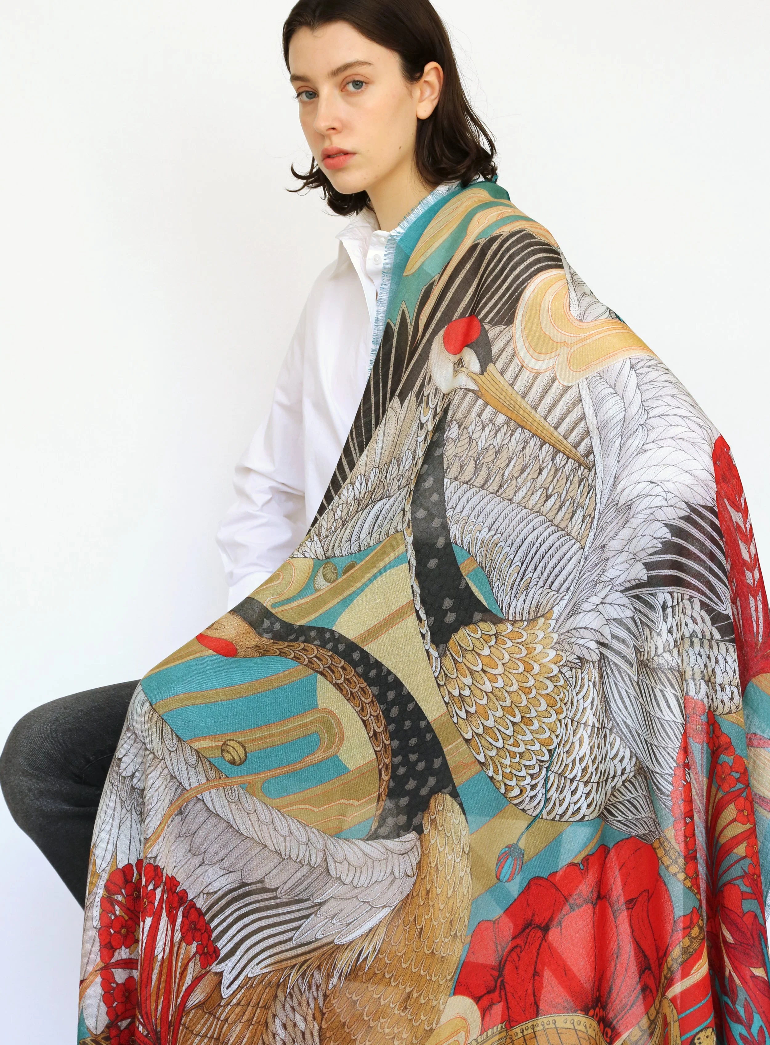 Cashmere Silk The Cranes / Night