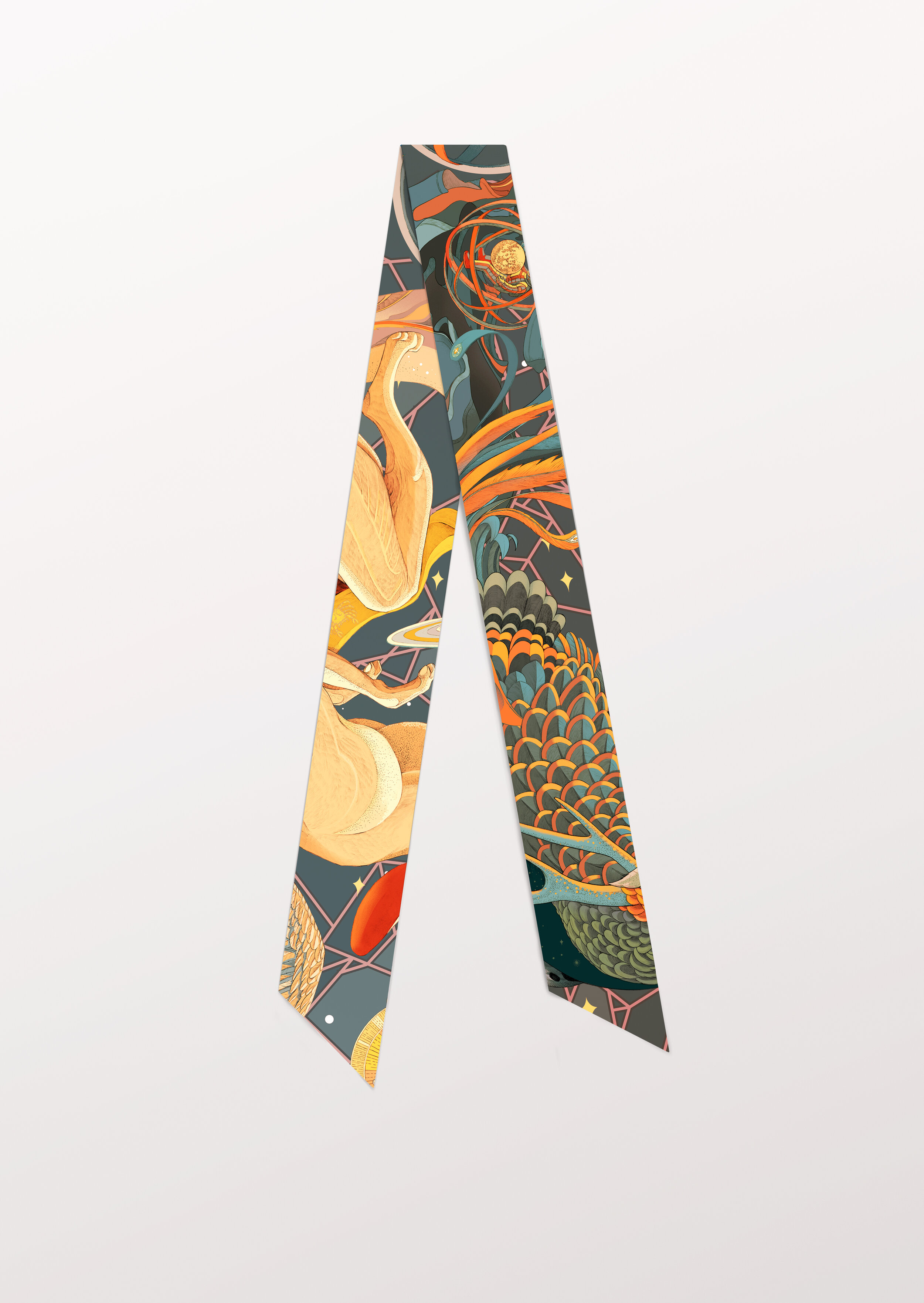 The Galaxies Collide Grey Twill Band