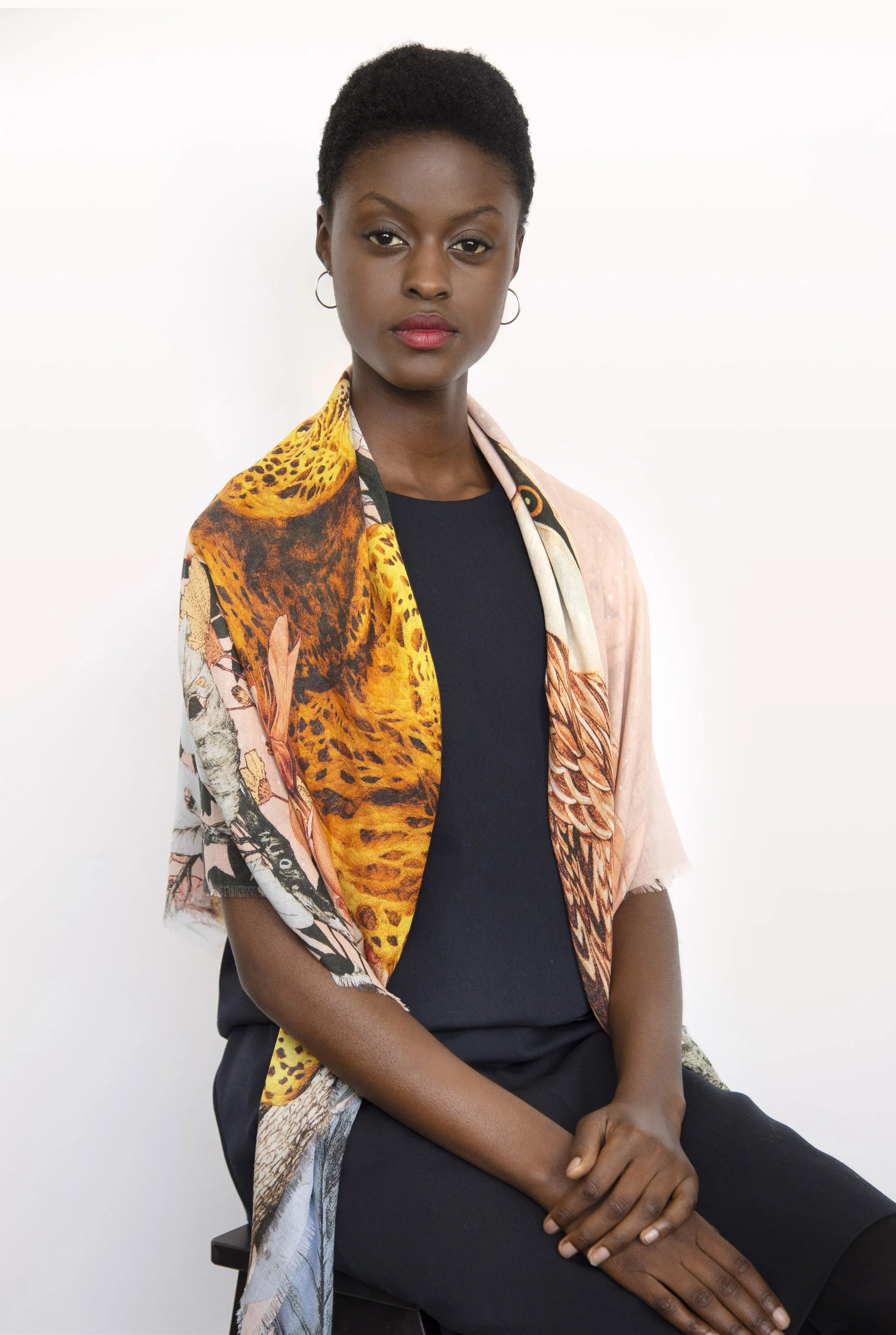 A Summer Study of Curiosity Cashmere Silk Scarf