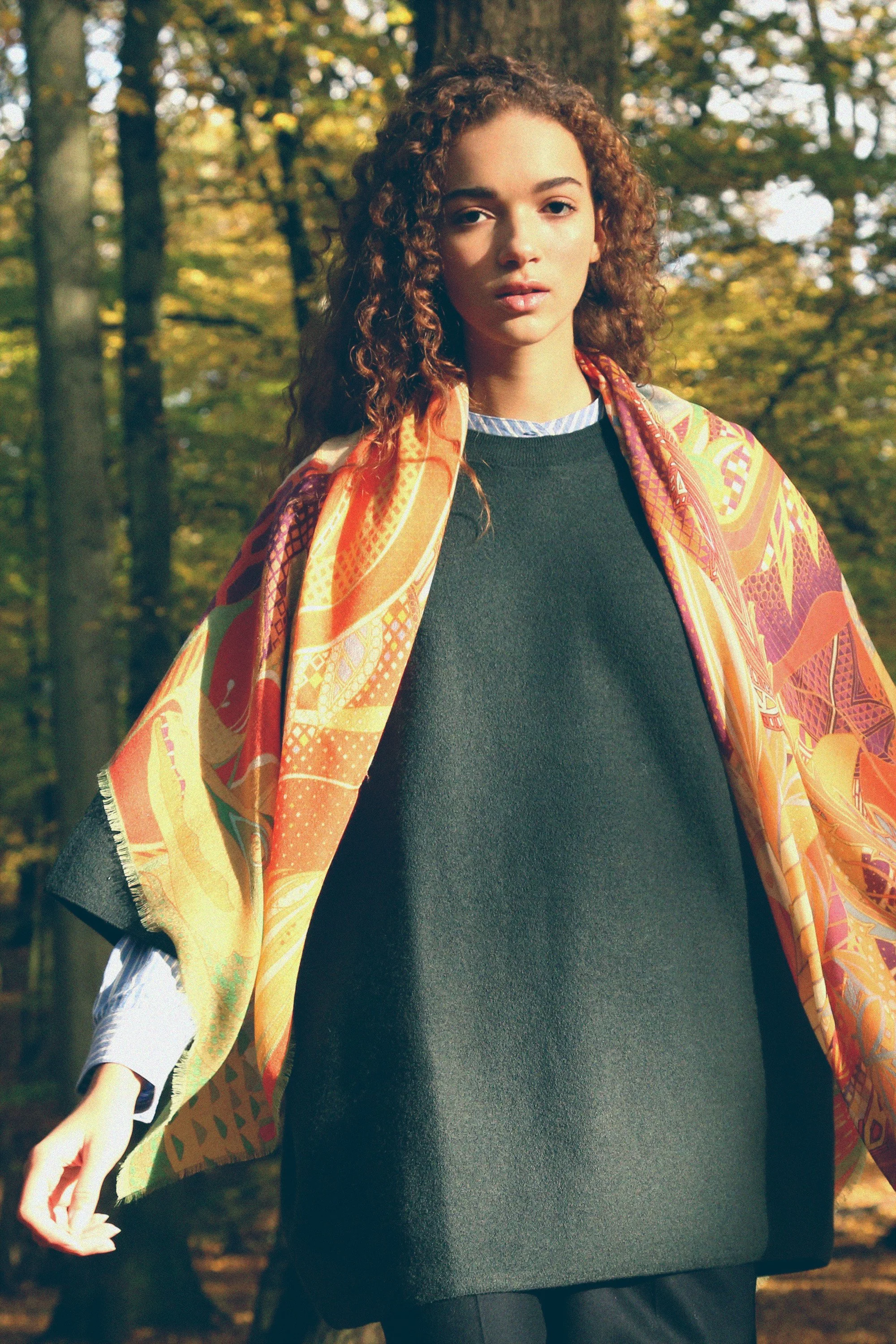 The Botanist Colour Cashmere Silk Scarf