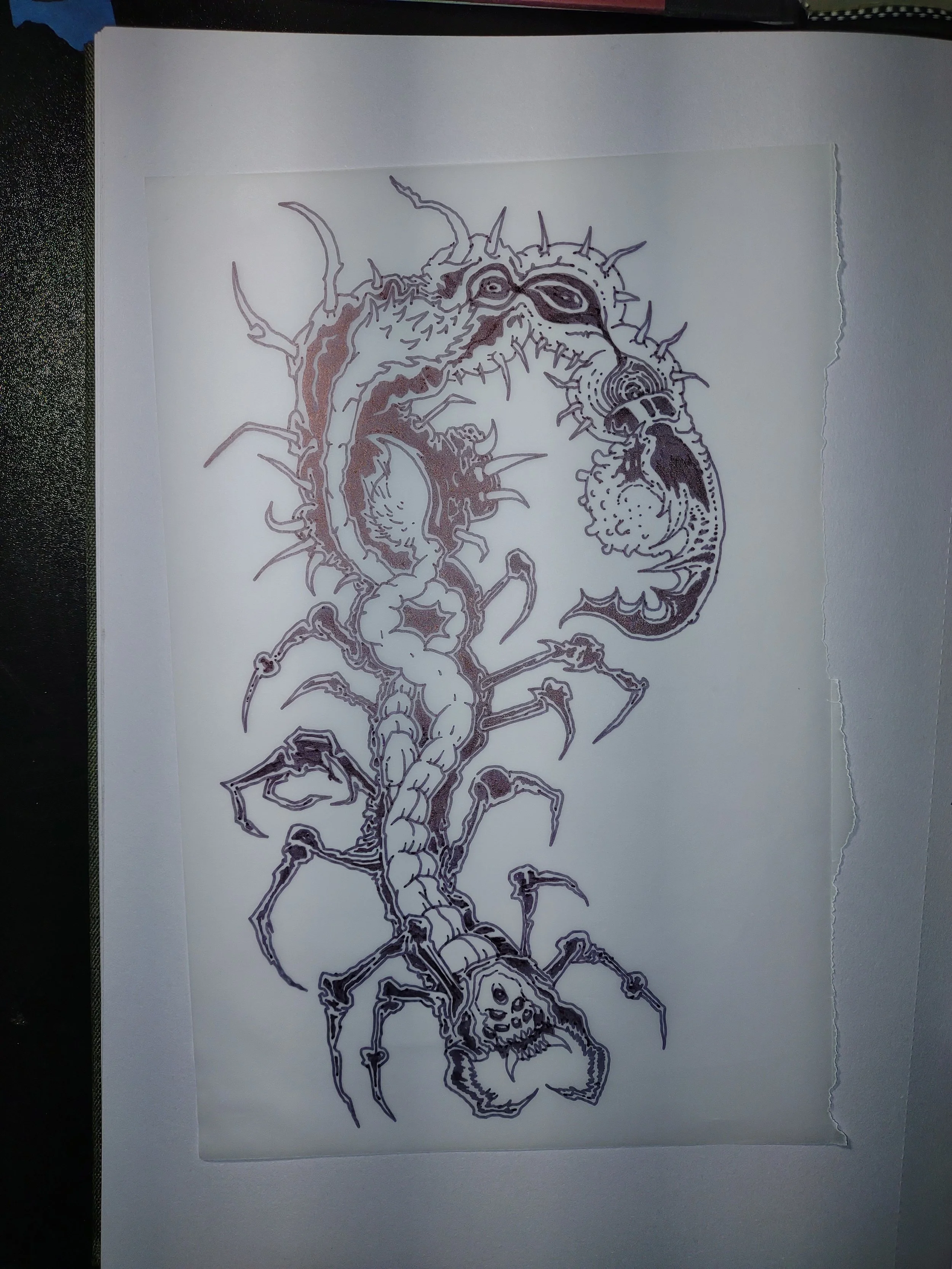 Original Centipede Tattoo Flash