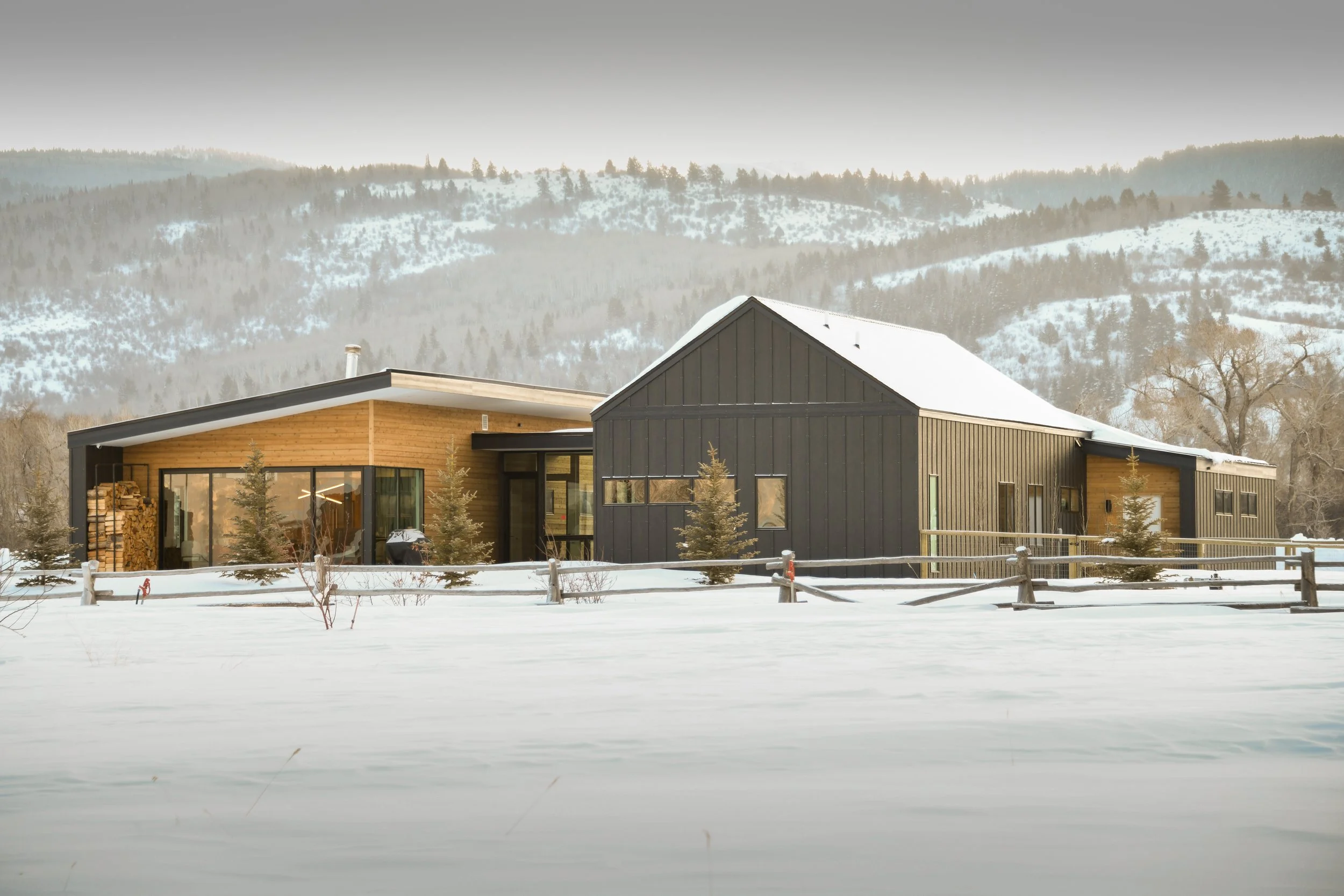 Modern high-performance home designed by Trimbach Builders & Design Studio in Victor Idaho