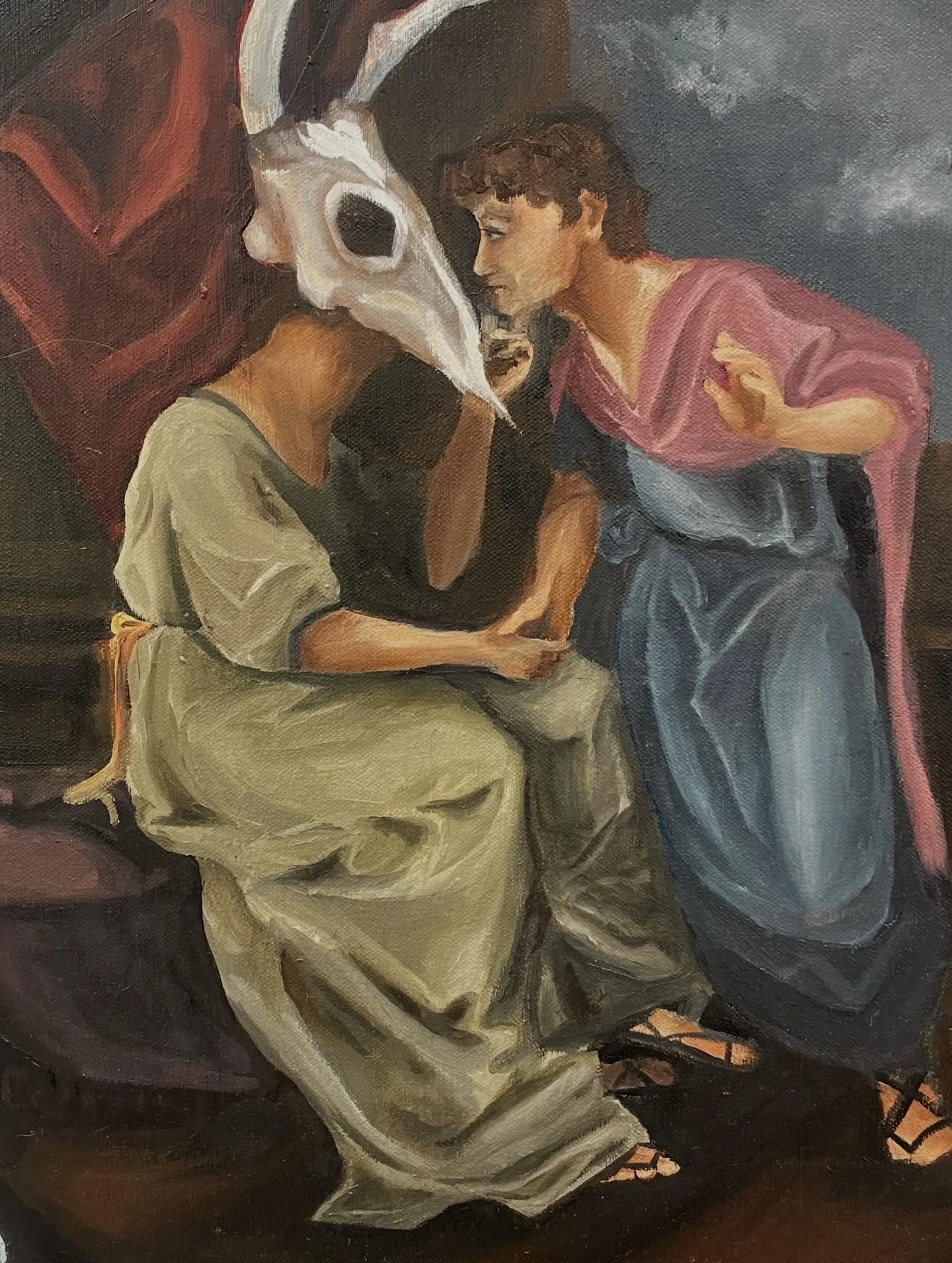 a painting final i did; untitled recreation of an angelica kauffman painting