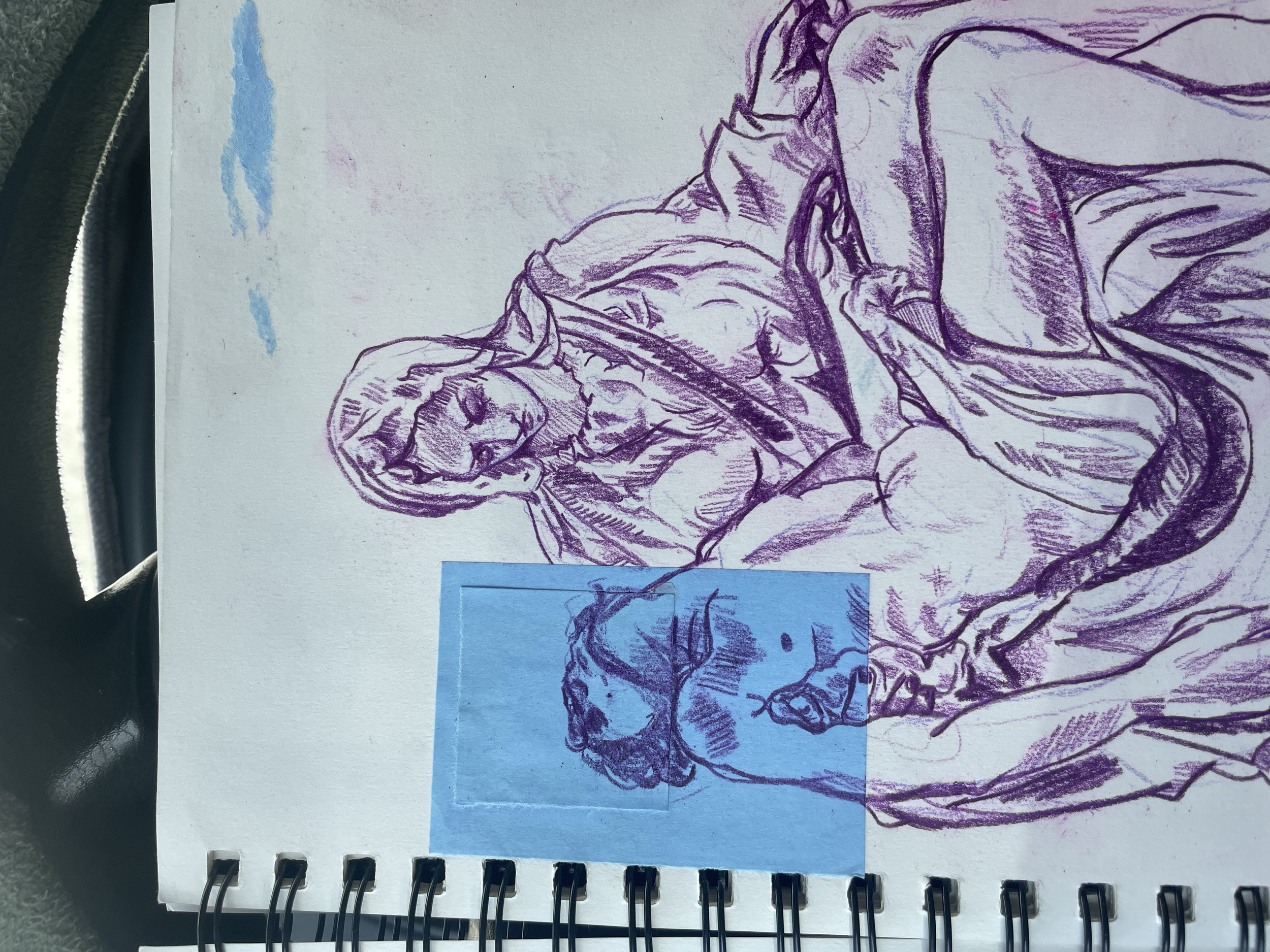 "Recreation of Pieta" Colored Pencil, 2023