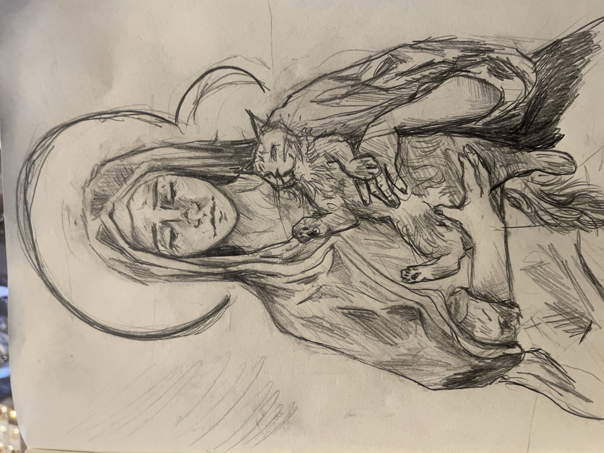 "Madonna and Pickle" 2025 Graphite