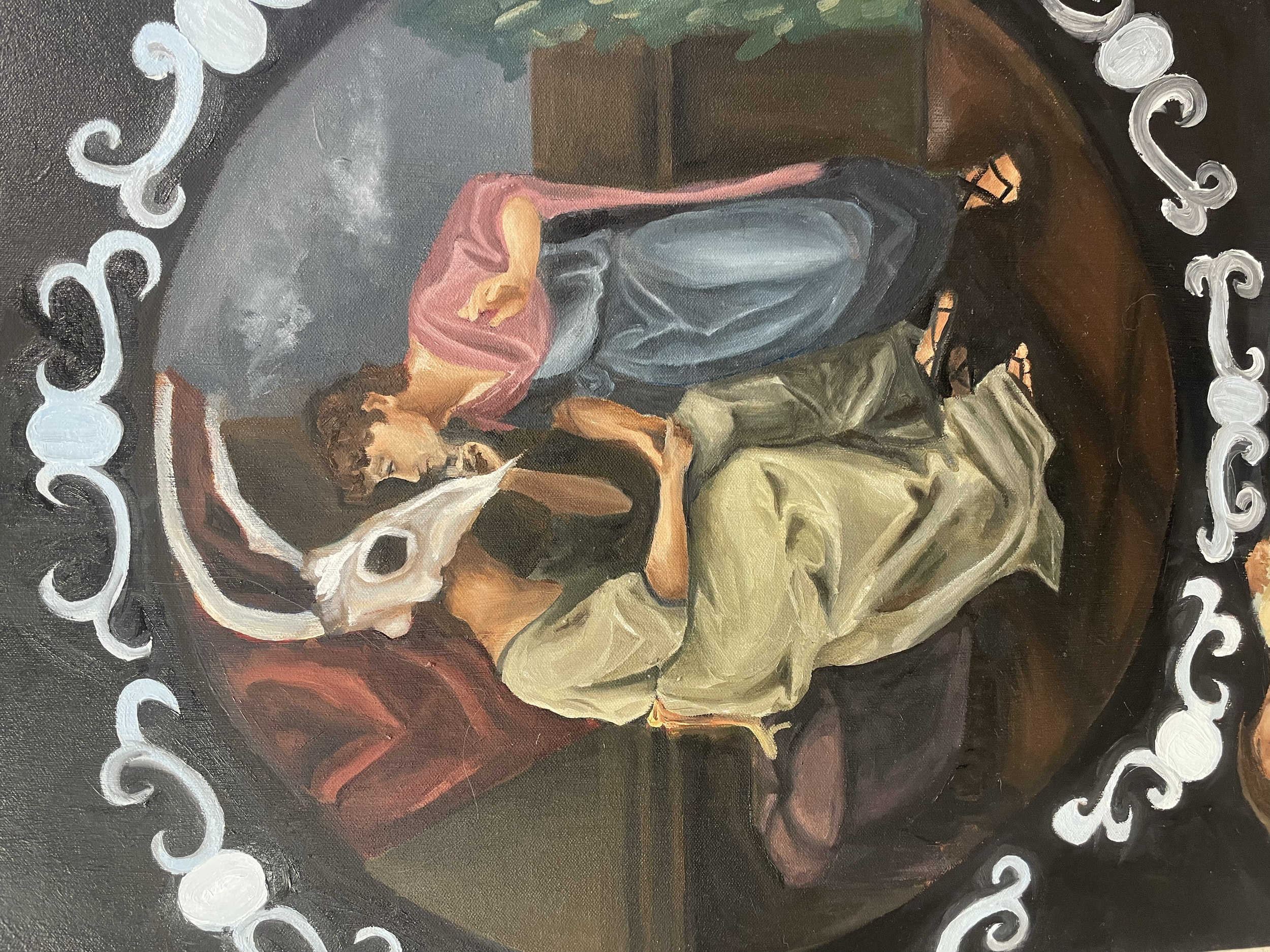 "Untitled recreation of an Angelica Kauffman" Oil Paint 2025