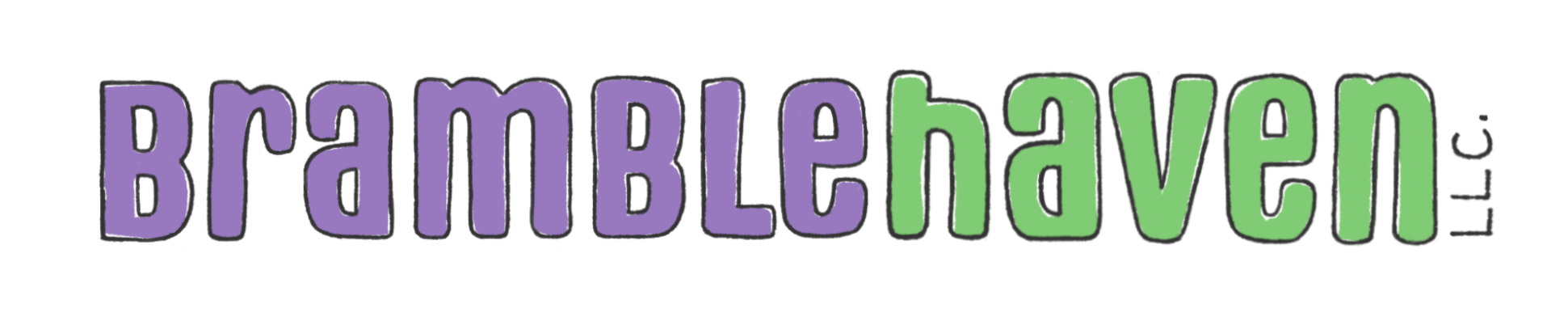 Bramblehaven LLC logo purple and green