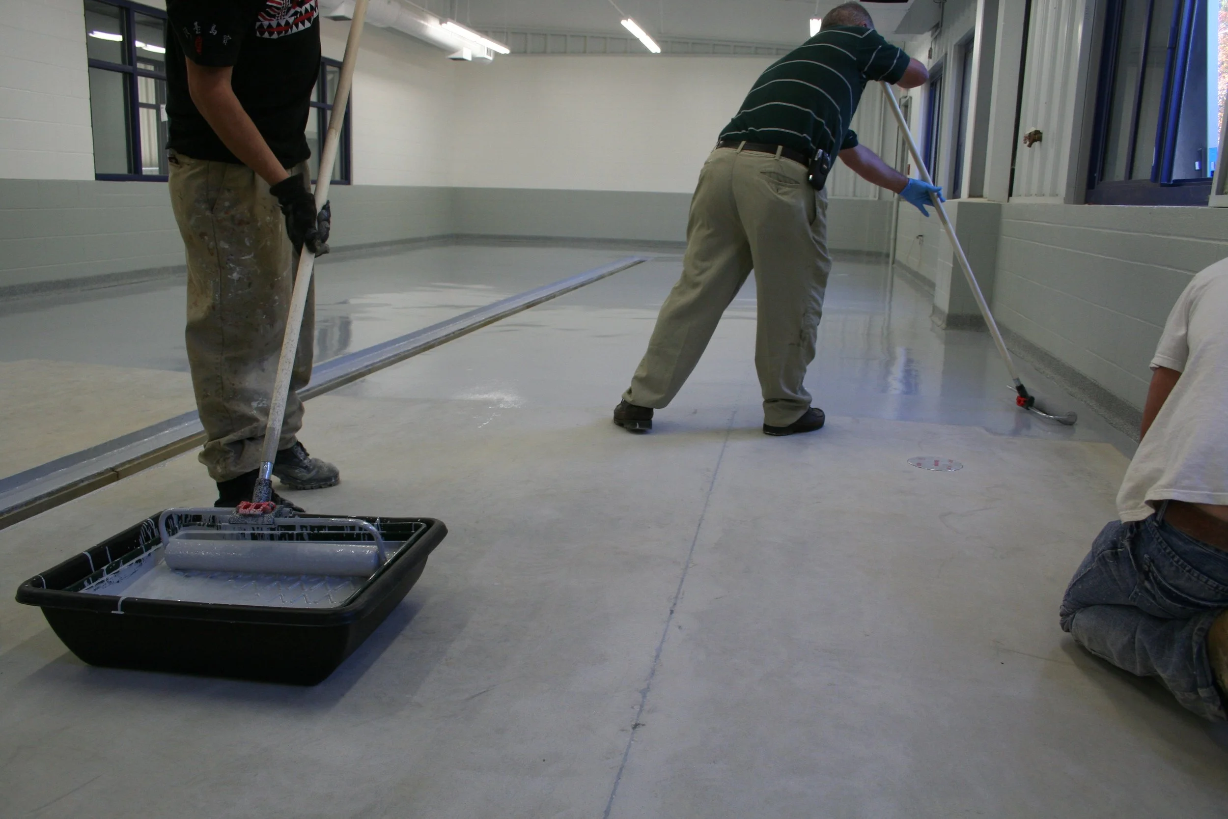 Dog Kennel Polyaspartic Application.JPG