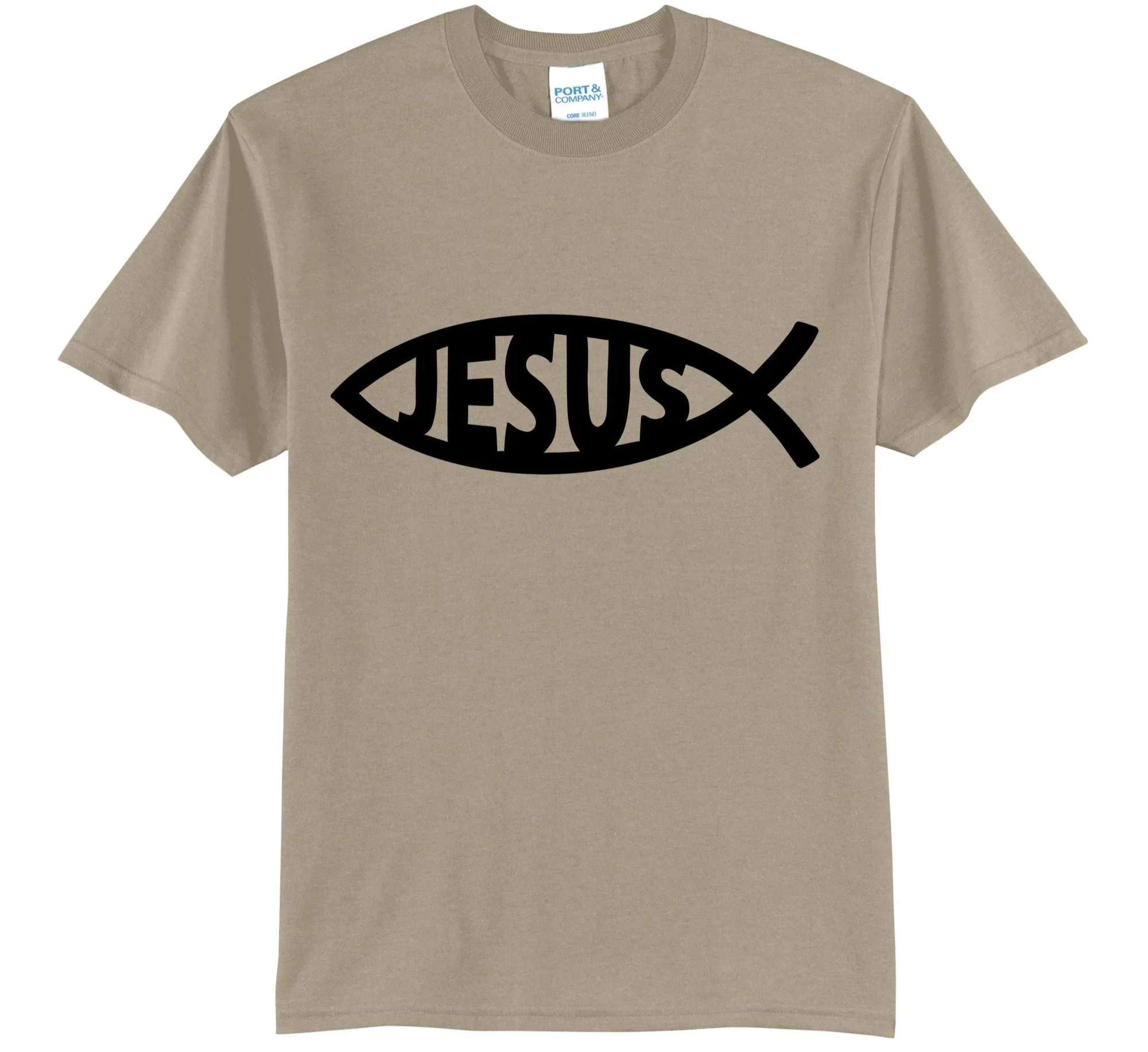 Jesus Fish Graphic Tee Shirt