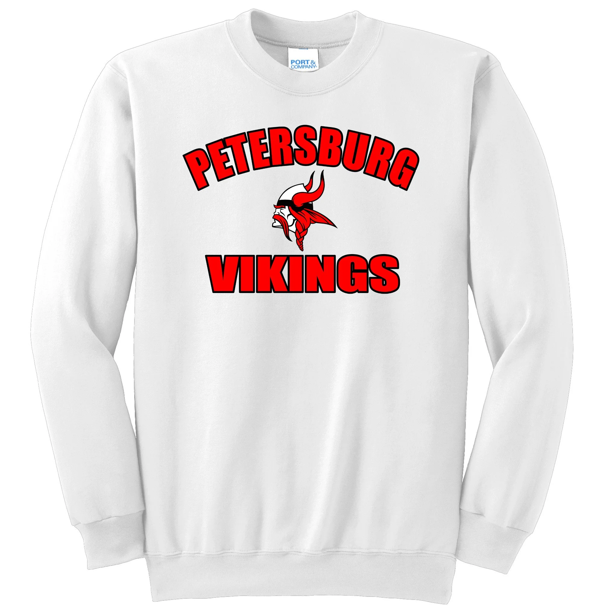 Petersburg 'Viking Head' Vikings Graphic Crewneck Sweatshirt