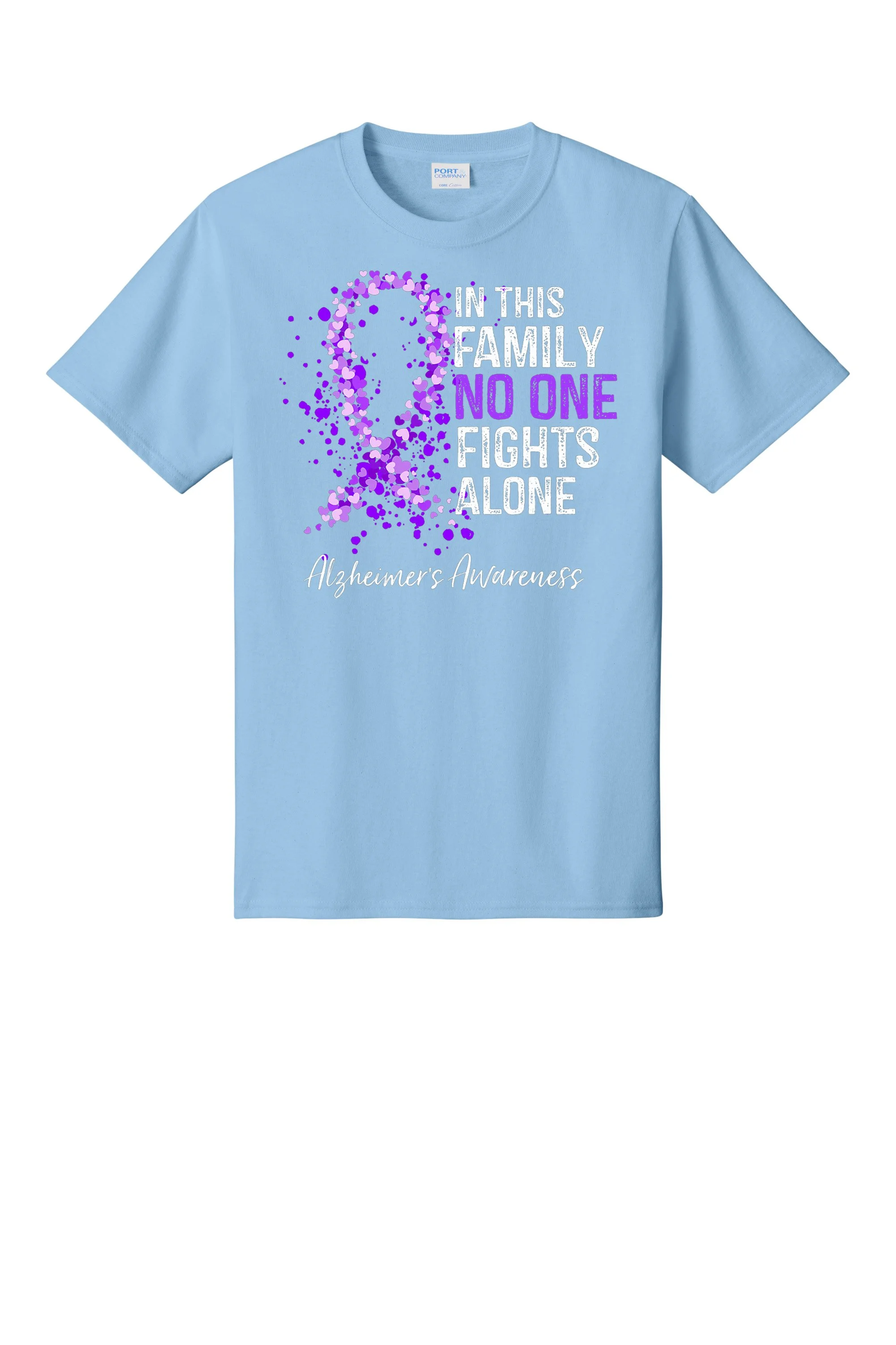 In This Family No One Fights Alone Shirt Alzheimer's Ribbon T-Shirt PC55 LIGHT BLUE.jpg