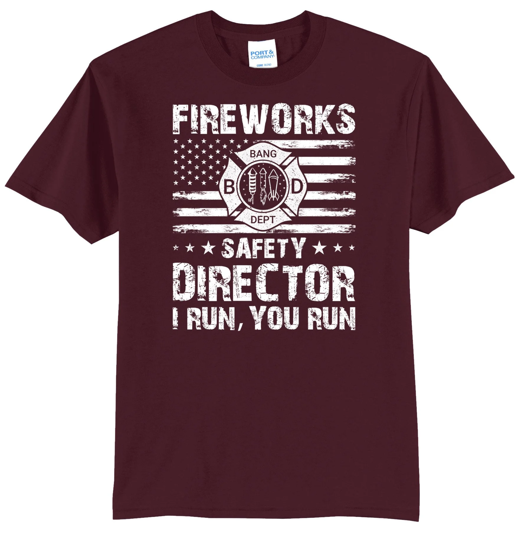 Fireworks Safety Director Graphic Tee Shirt