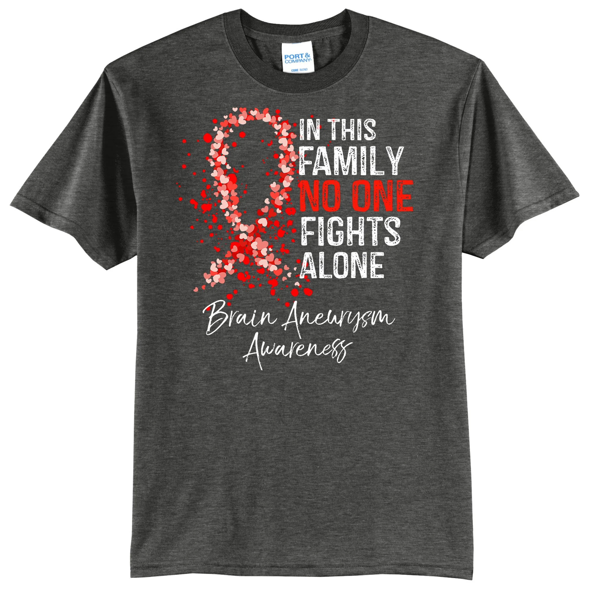 In This Family No One Fights Alone Shirt Brain Aneurysm T-Shirt PC55 HEATHER BLACK.jpg