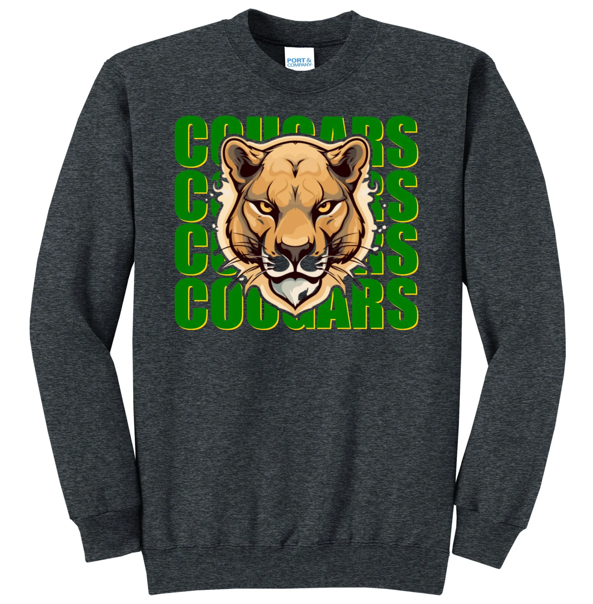 East Hardy Cougars Cougar Head Crewneck Sweatshirt