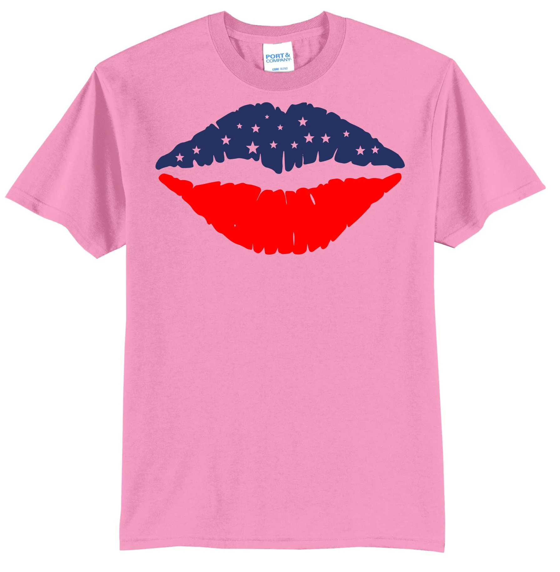 America Lips Graphic Tee Shirt