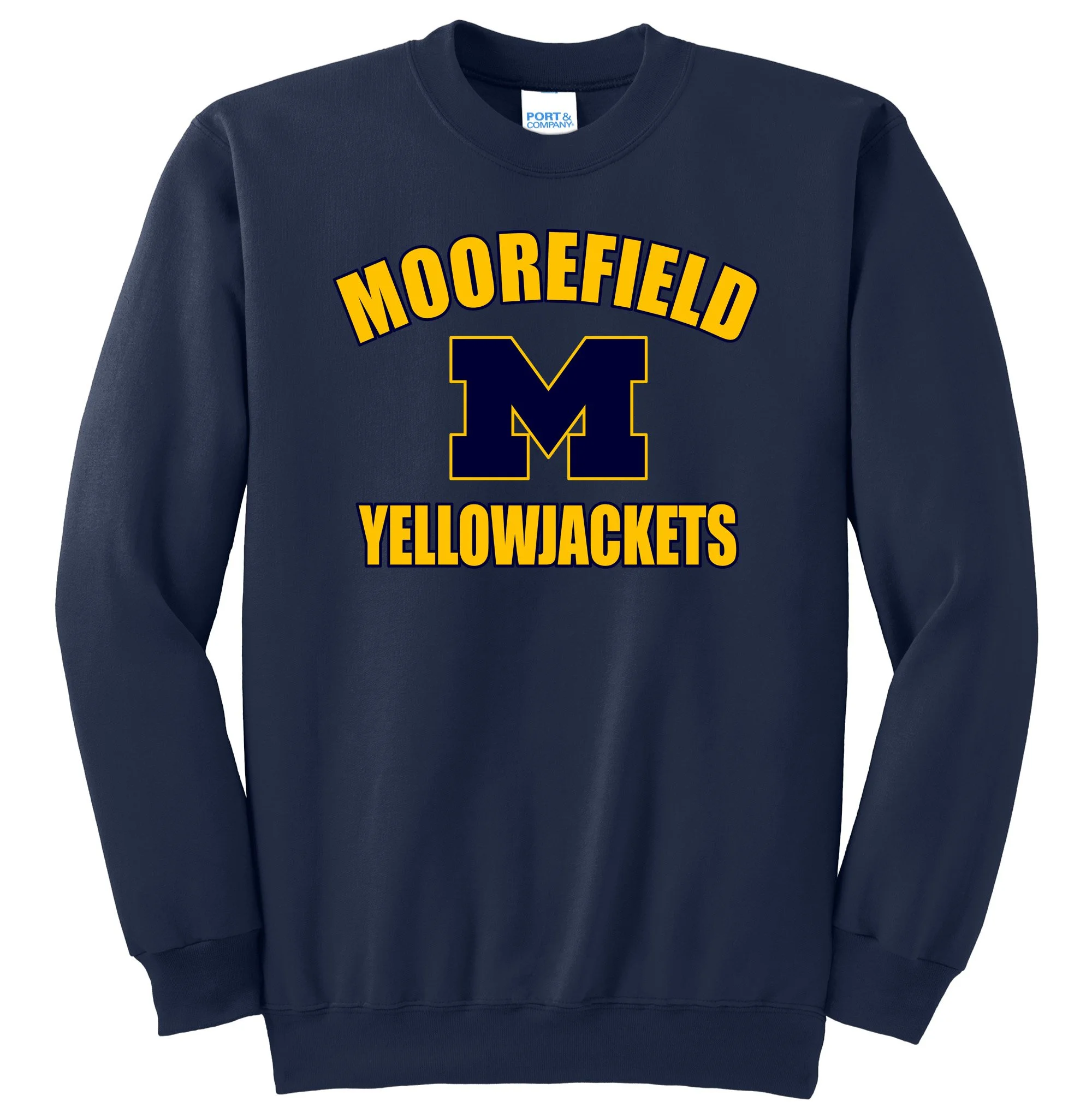Moorefield Yellow Jackets w/ M Graphic Crewneck Sweatshirt