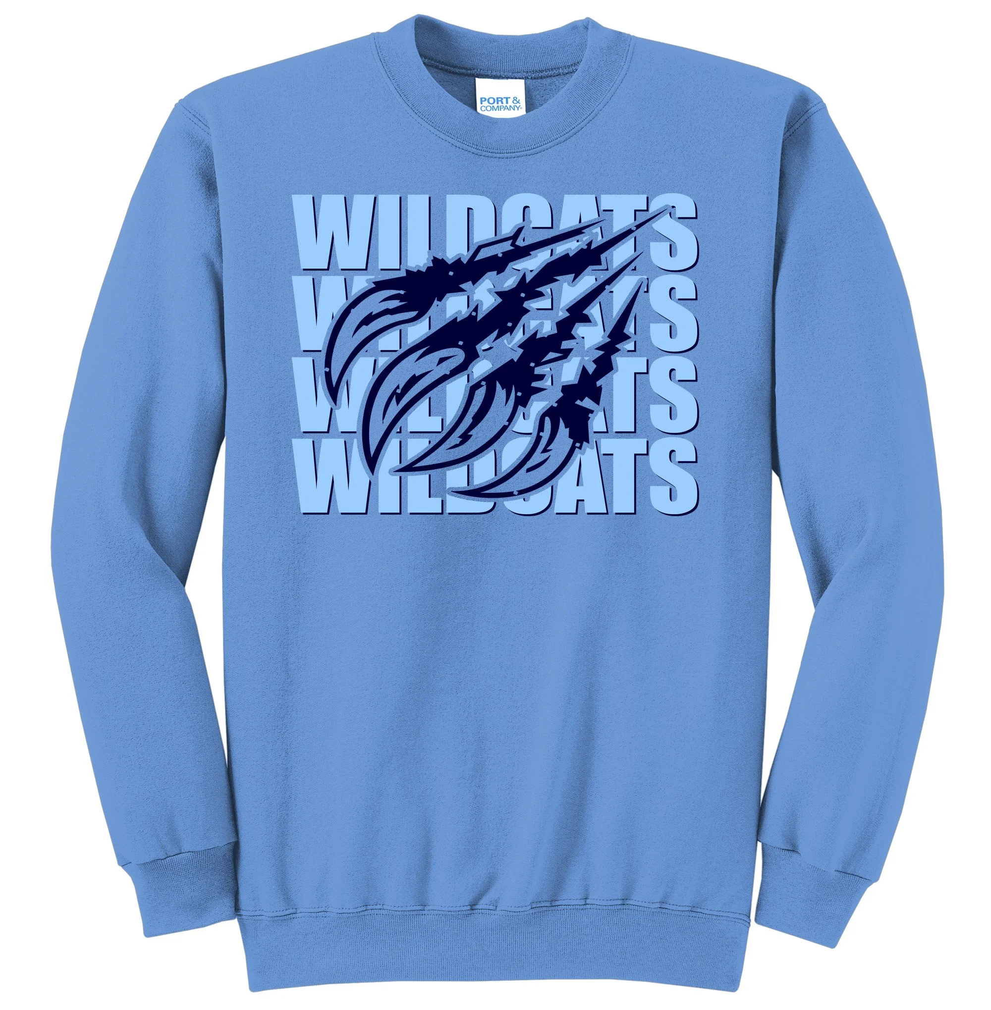 Pendleton County Wildcats w/ Claw Marks Graphic Crewneck Sweatshirt