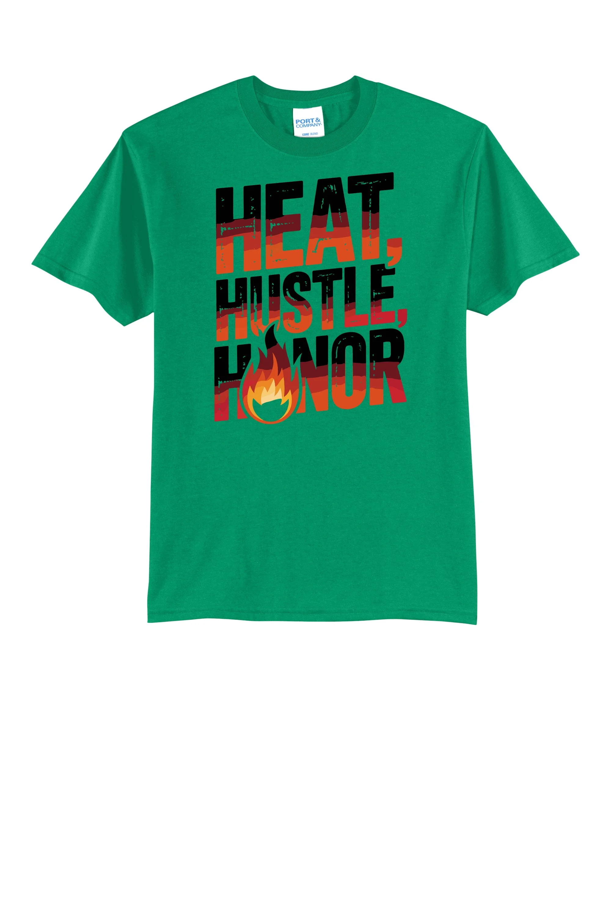Heart Hustle Honor Firefighter T-Shirt PC55 KELLY GREEN.jpg