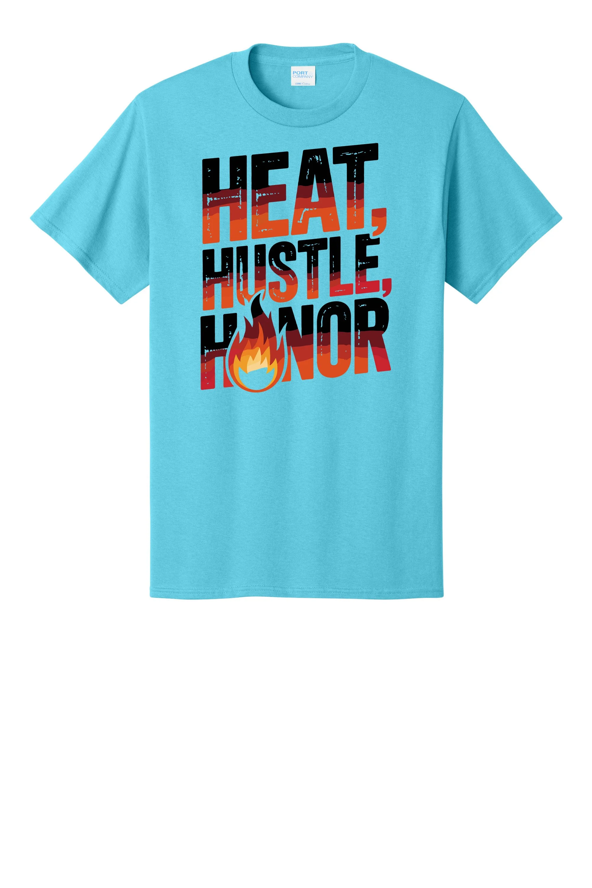Heart Hustle Honor Firefighter T-Shirt PC55 AQUATIC BLUE.jpg