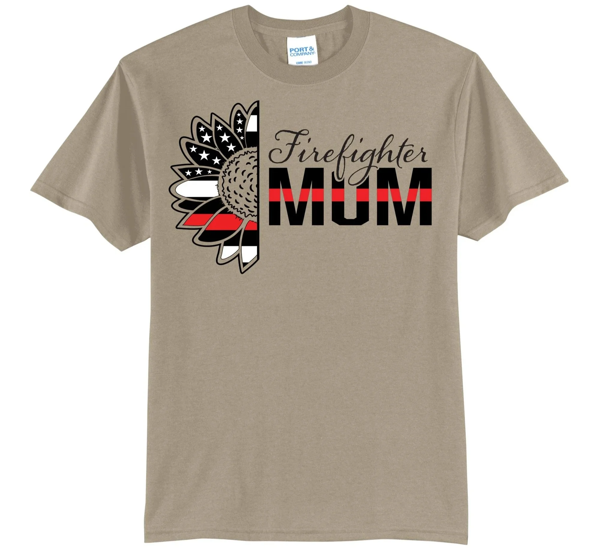 Firefighter Mom Graphic Tee Shirt