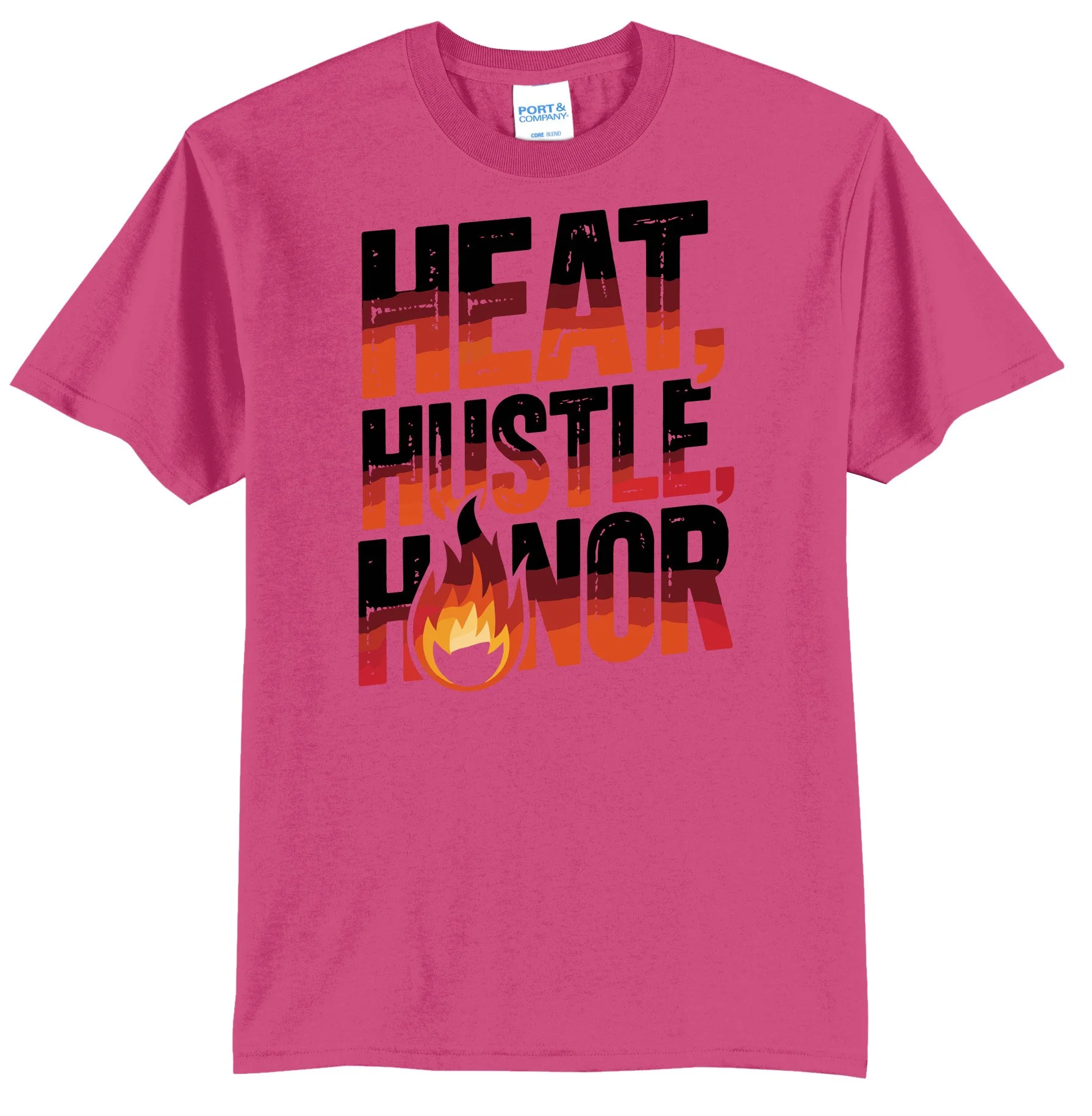 Heart Hustle Honor Firefighter T-Shirt PC55 SANGRIA.jpg