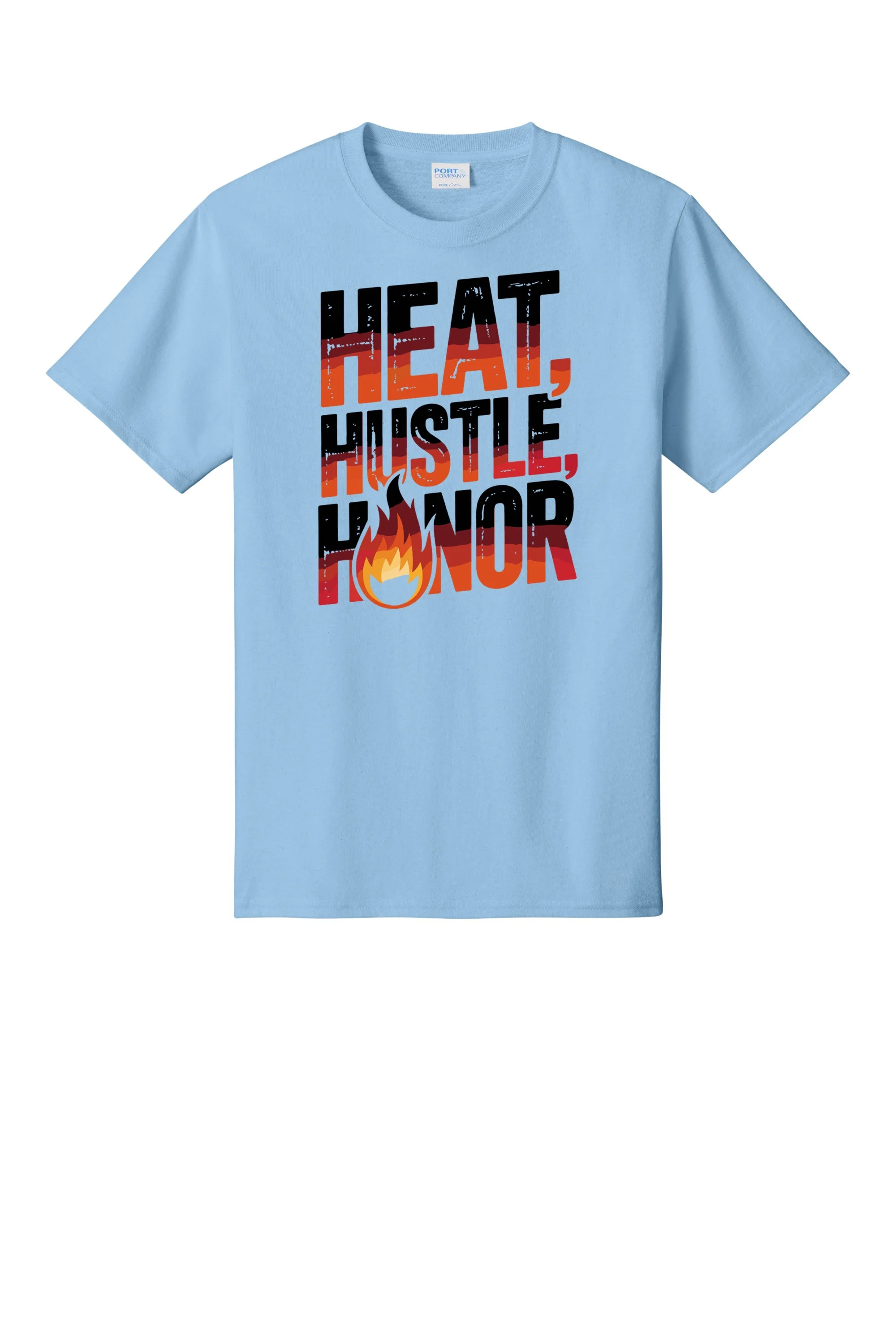 Heart Hustle Honor Firefighter T-Shirt PC55 LIGHT BLUE.jpg