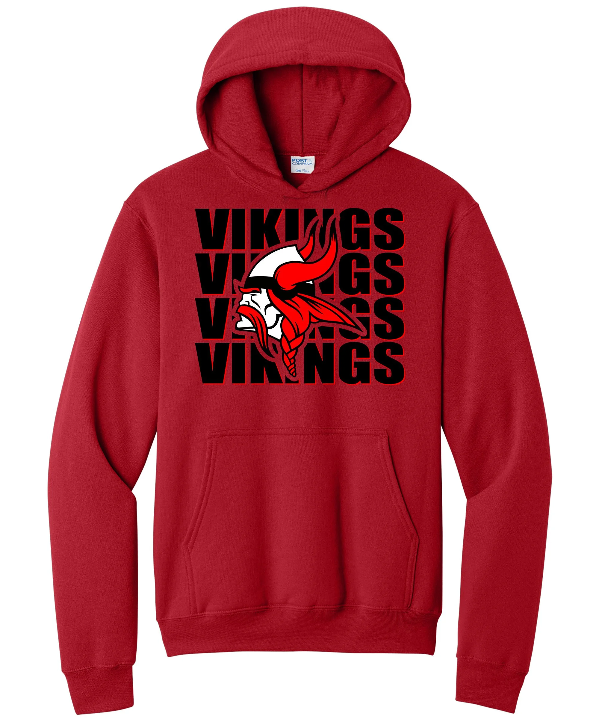 Petersburg Viking Head Vikings Graphic Hoodie
