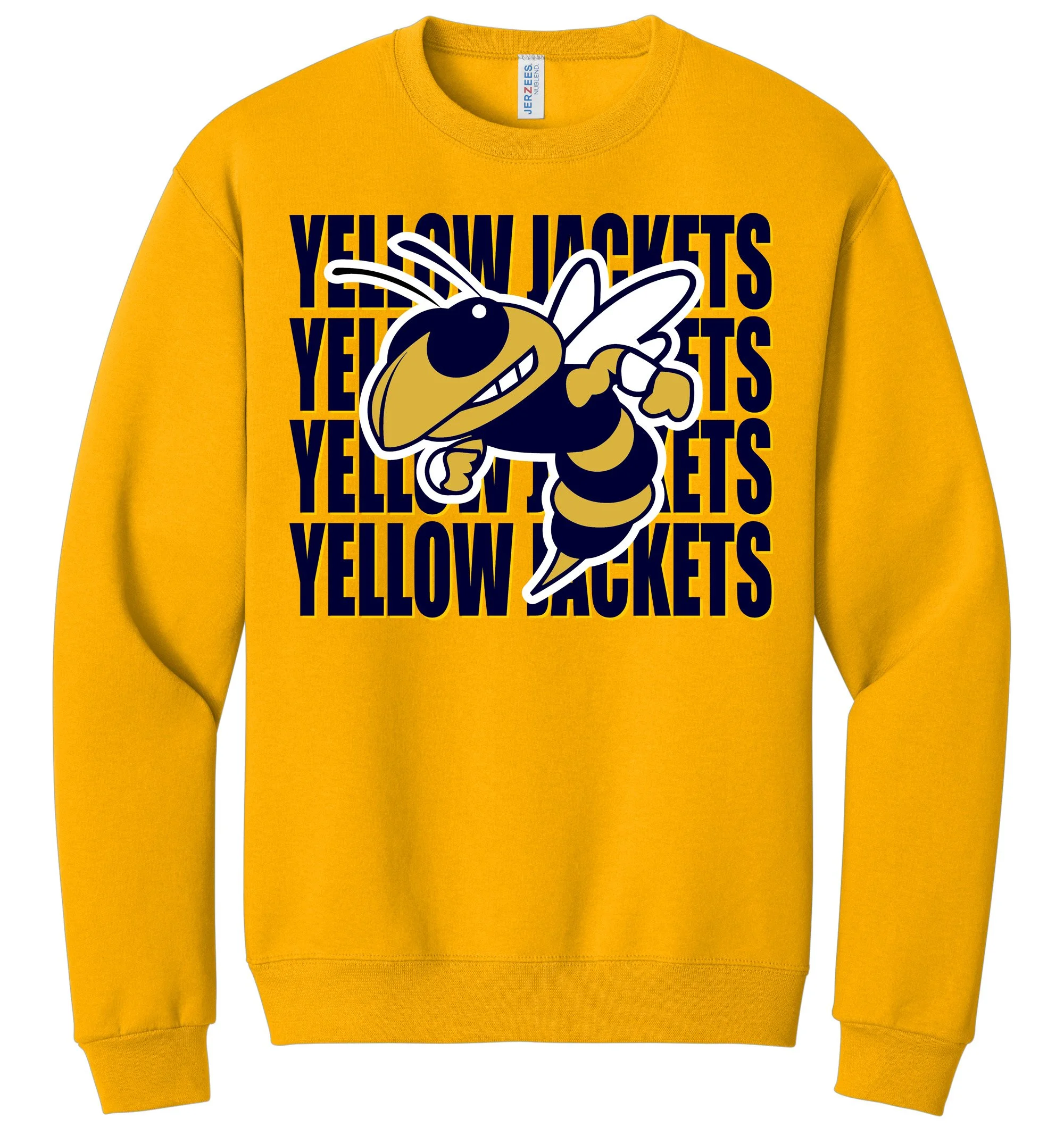 Moorefield Yellow Jackets with Yellow Jacket Graphic Crewneck Sweatshirt