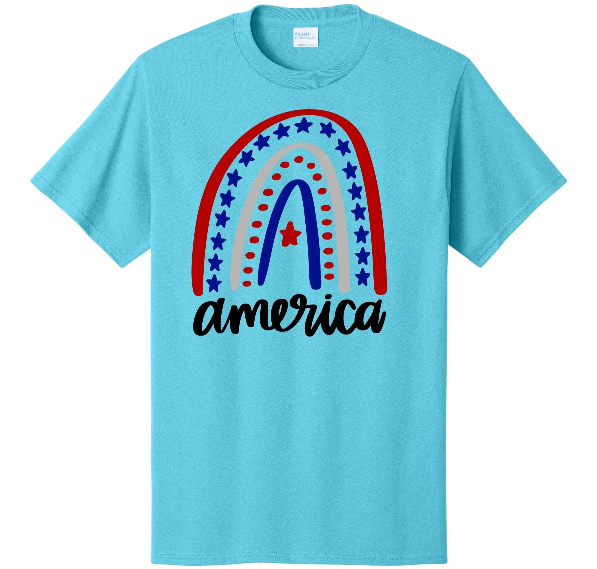 America Rainbow Graphic Tee Shirt